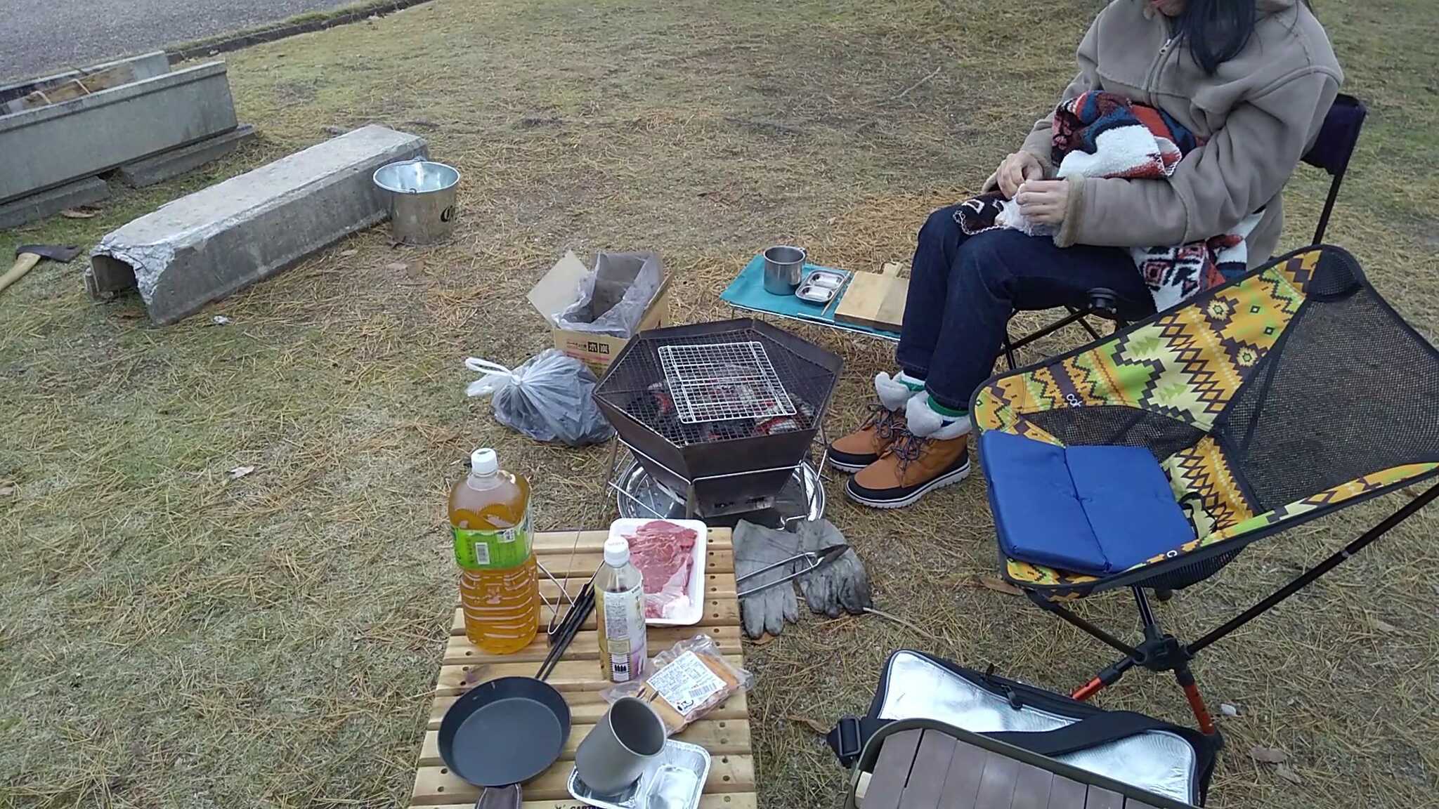 側溝が置いてある