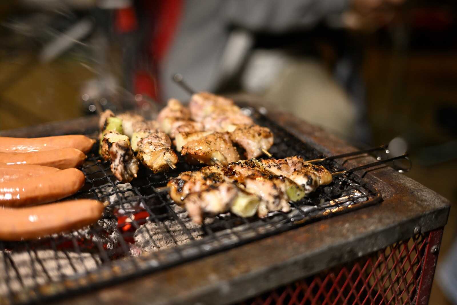 焼き鳥とウインナー