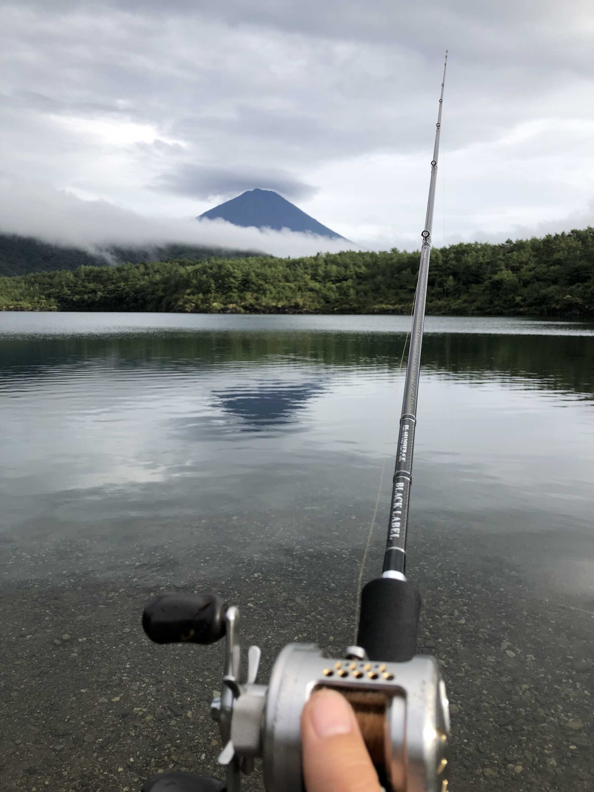富士山と竿