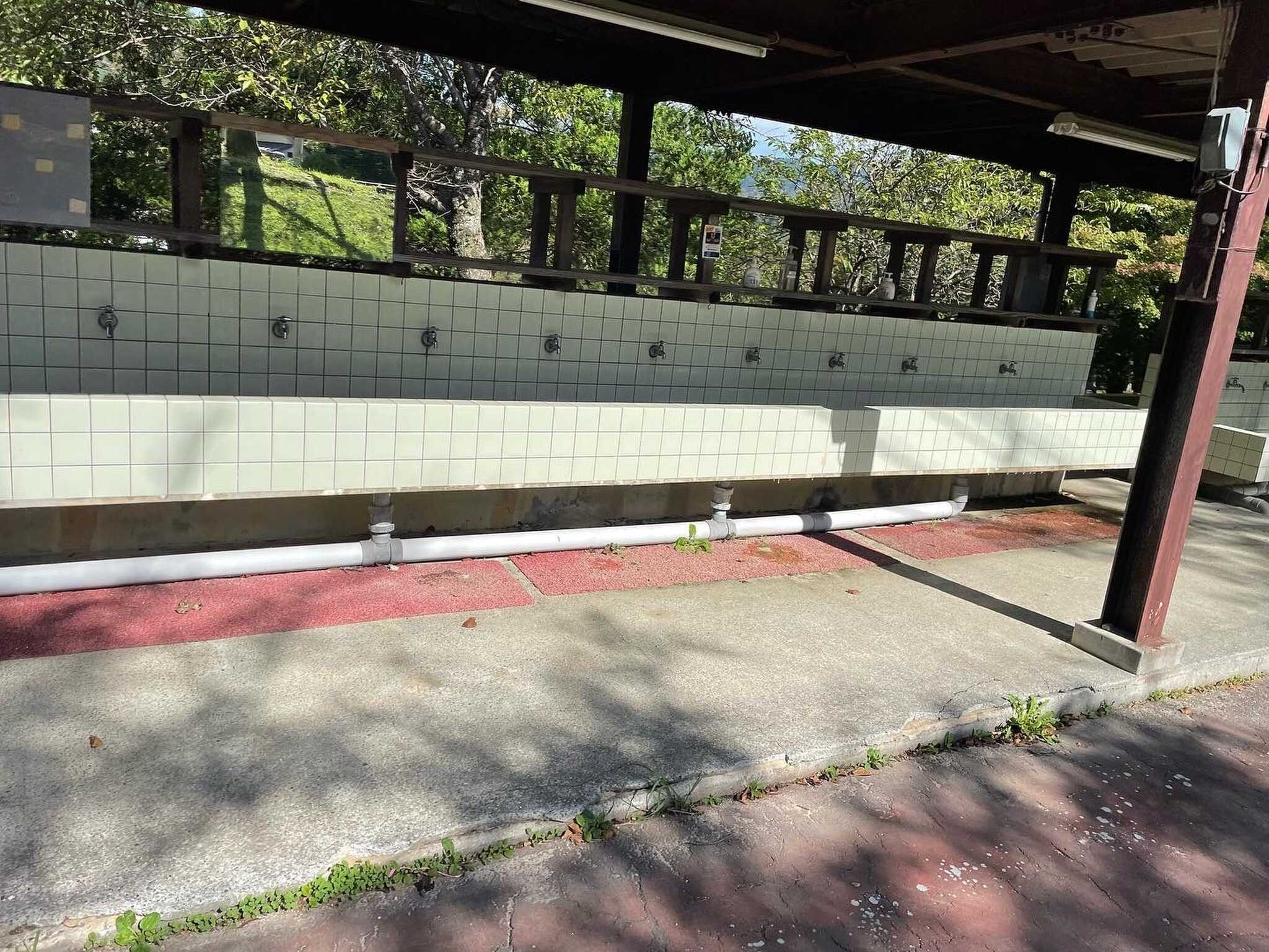 広場近くの手洗い場