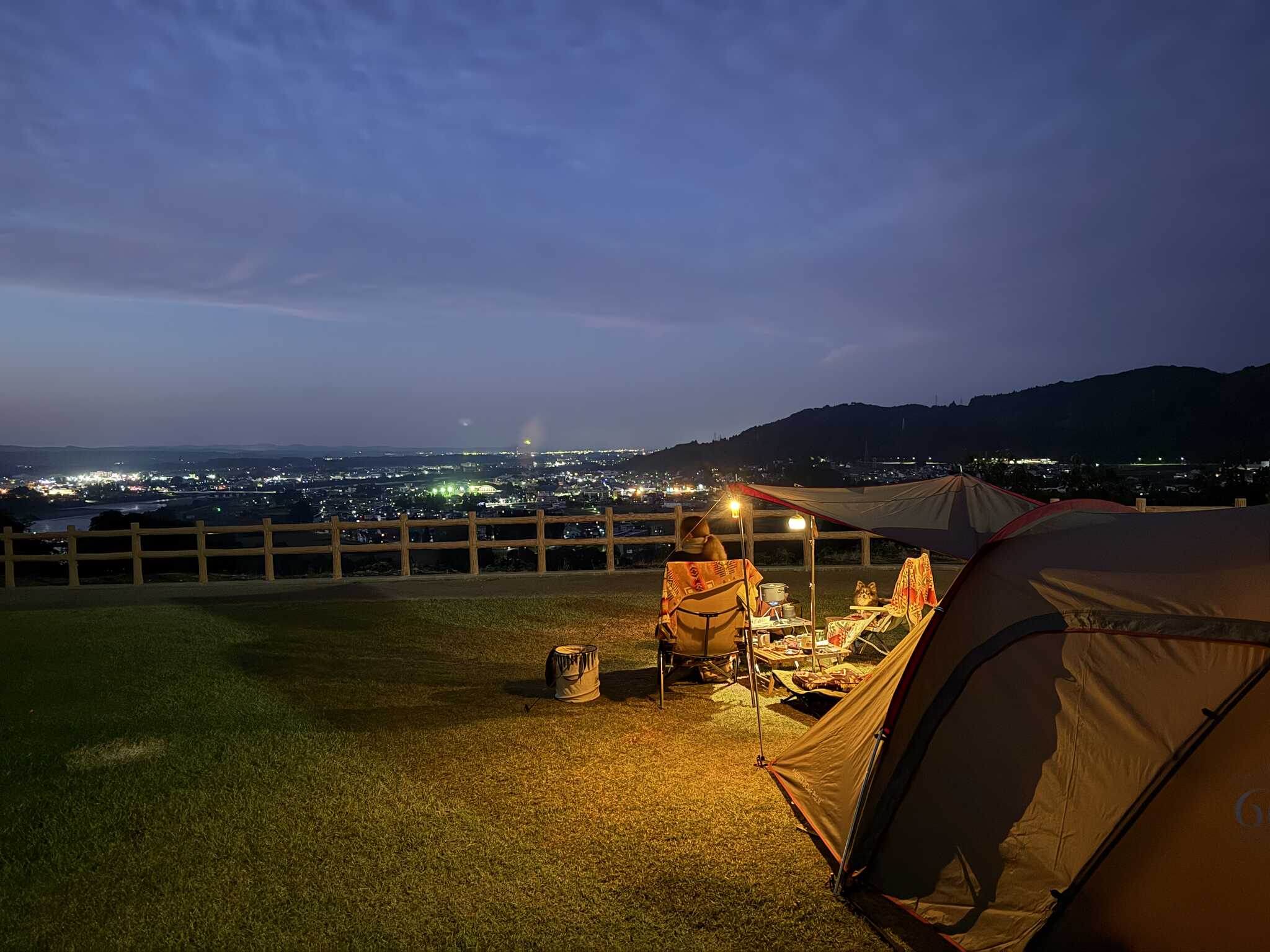のんびり夜景を