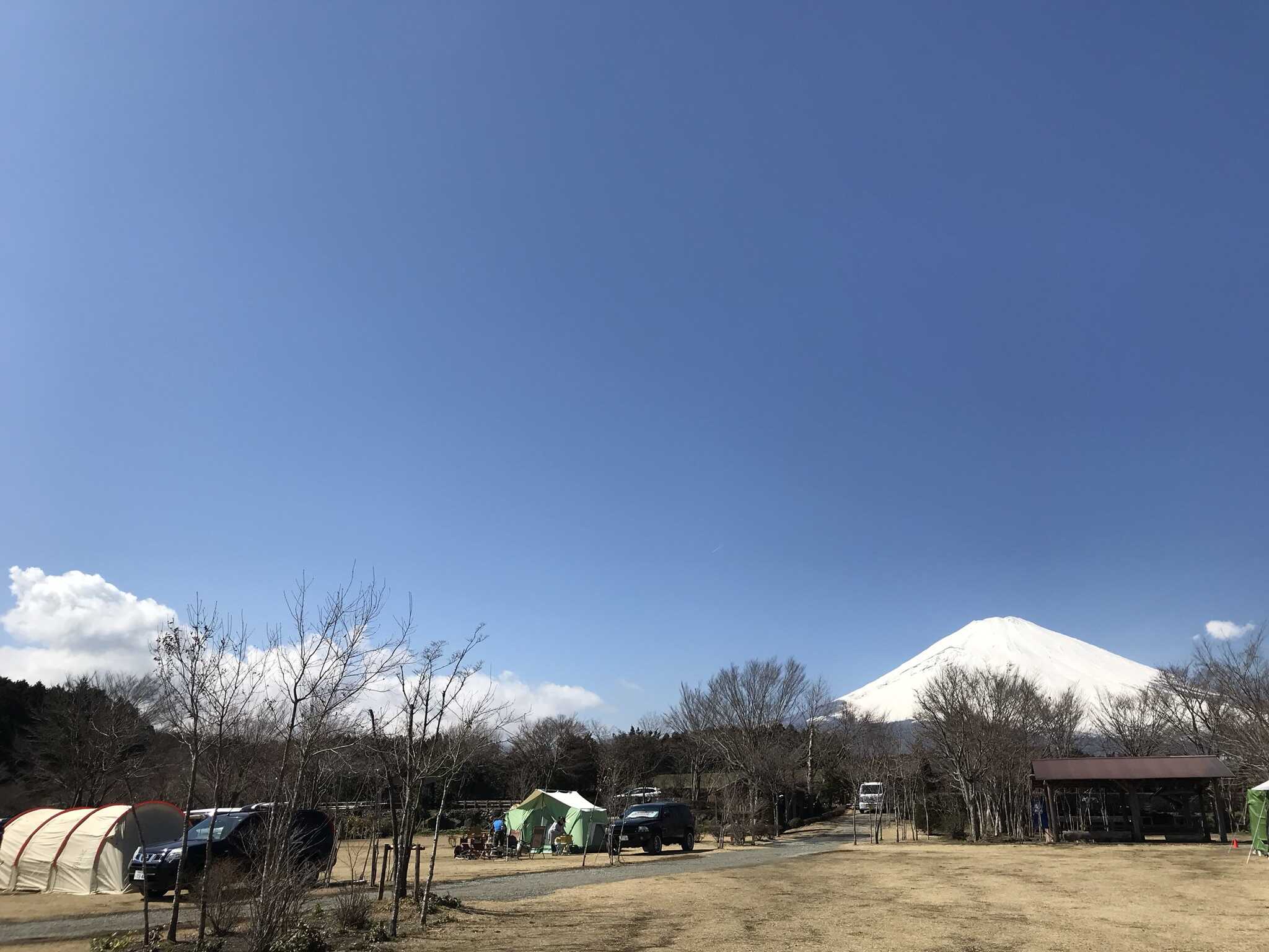 富士山ビューをバックに