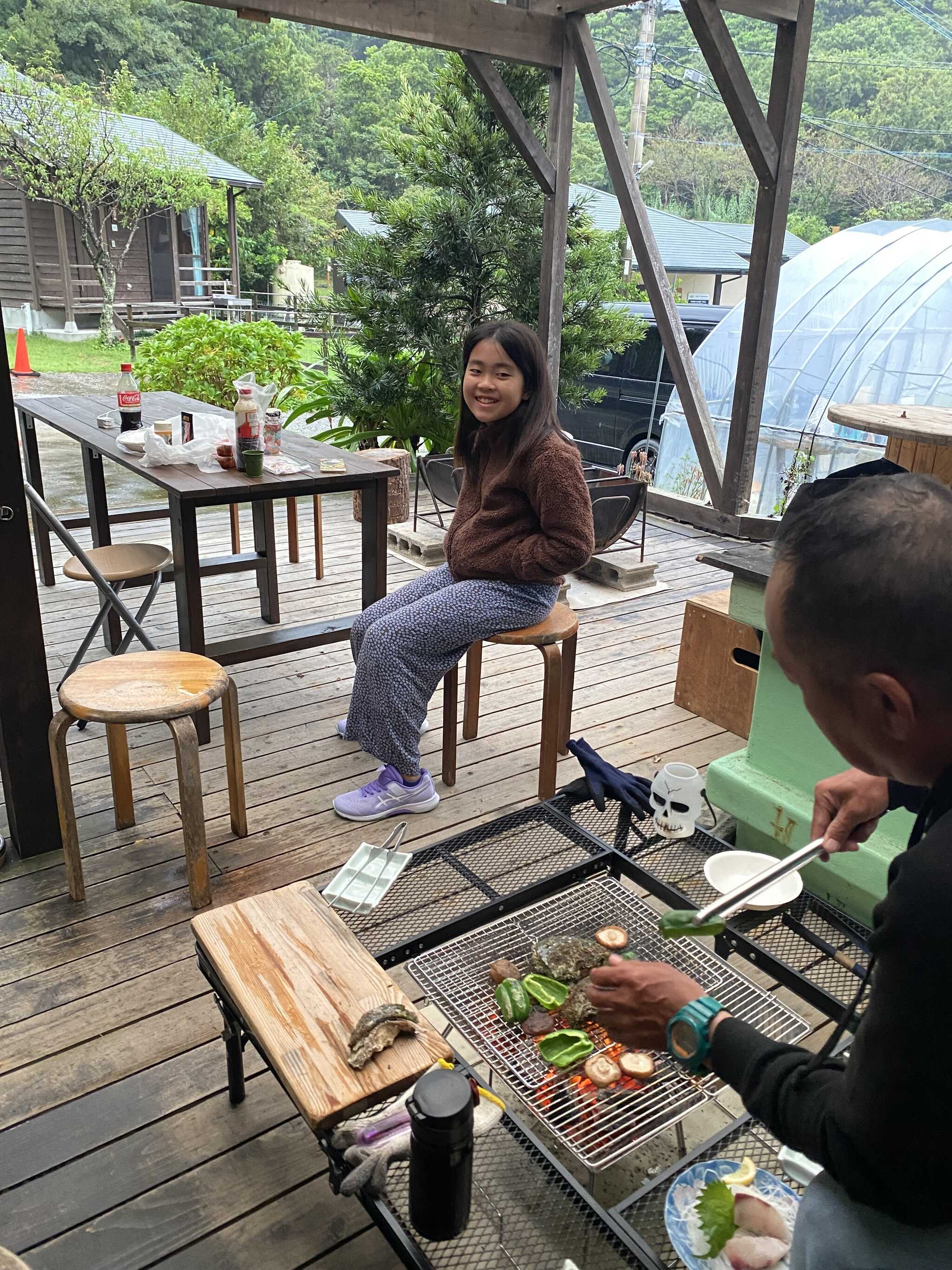 雨でも屋根があるのでBBQも大丈夫
