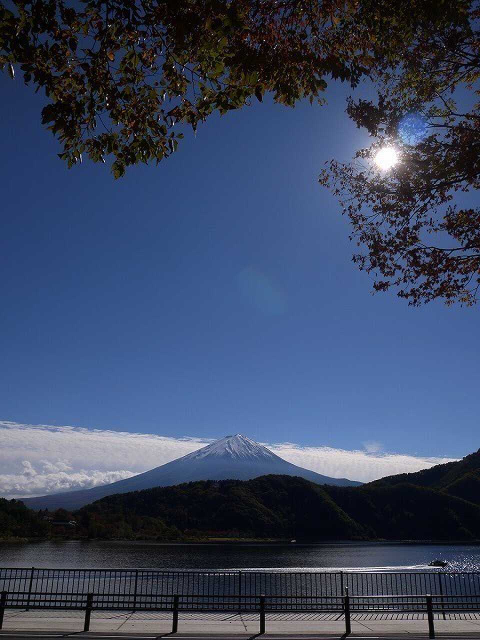 少し離れるけど河口湖。