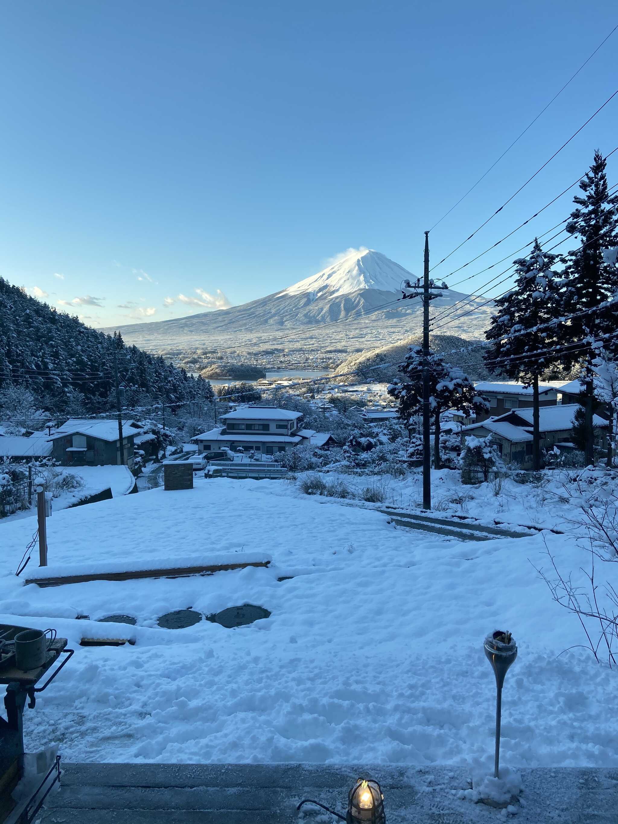 部屋から見た富士山