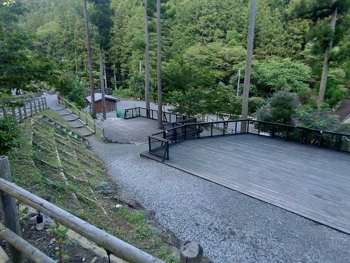ウッドデッキのサイト(写真はグループサイト)