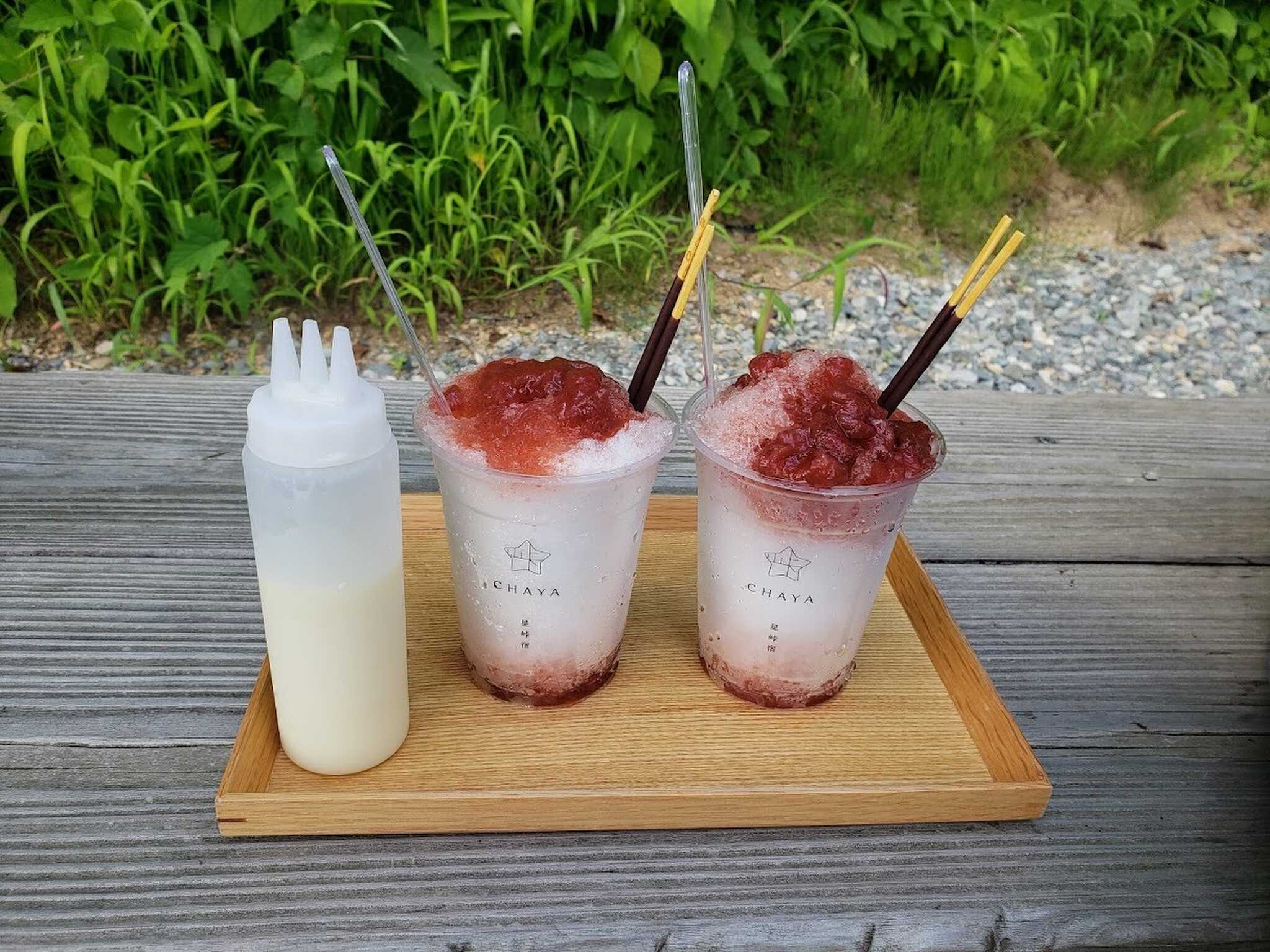 チェックイン場所CHAYAのかき氷