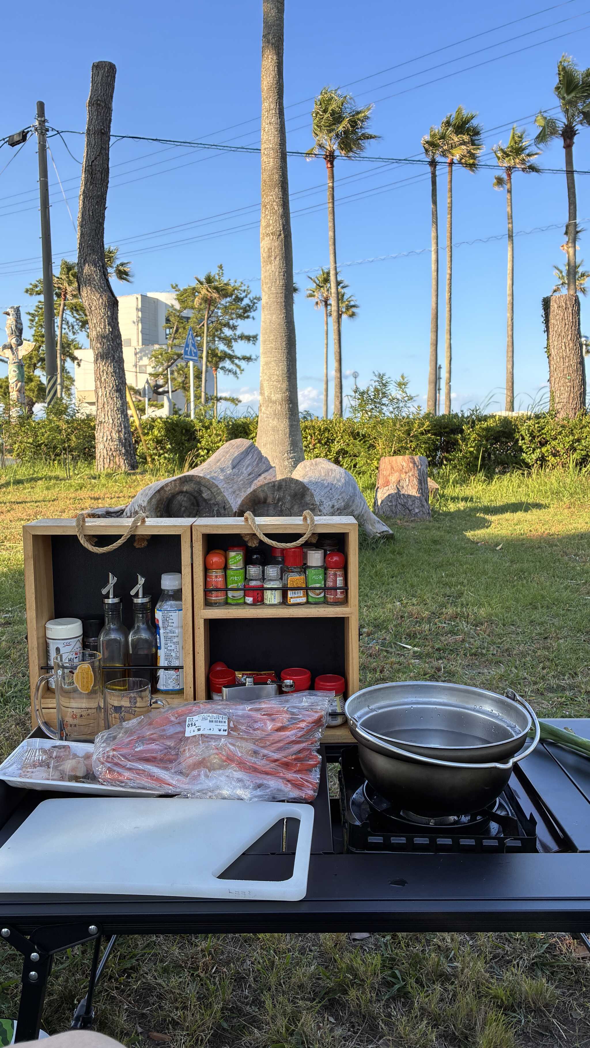 海を見ながらの食事