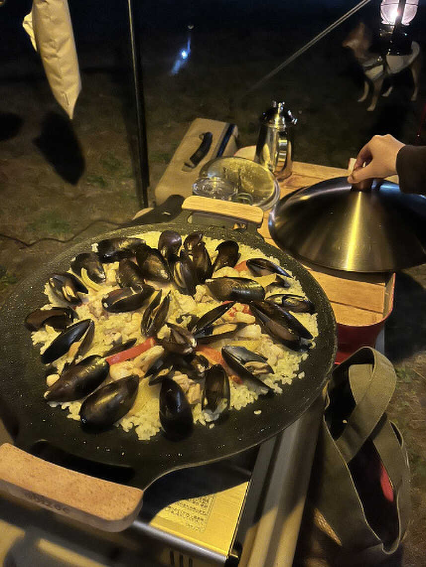 夕飯のパエリア