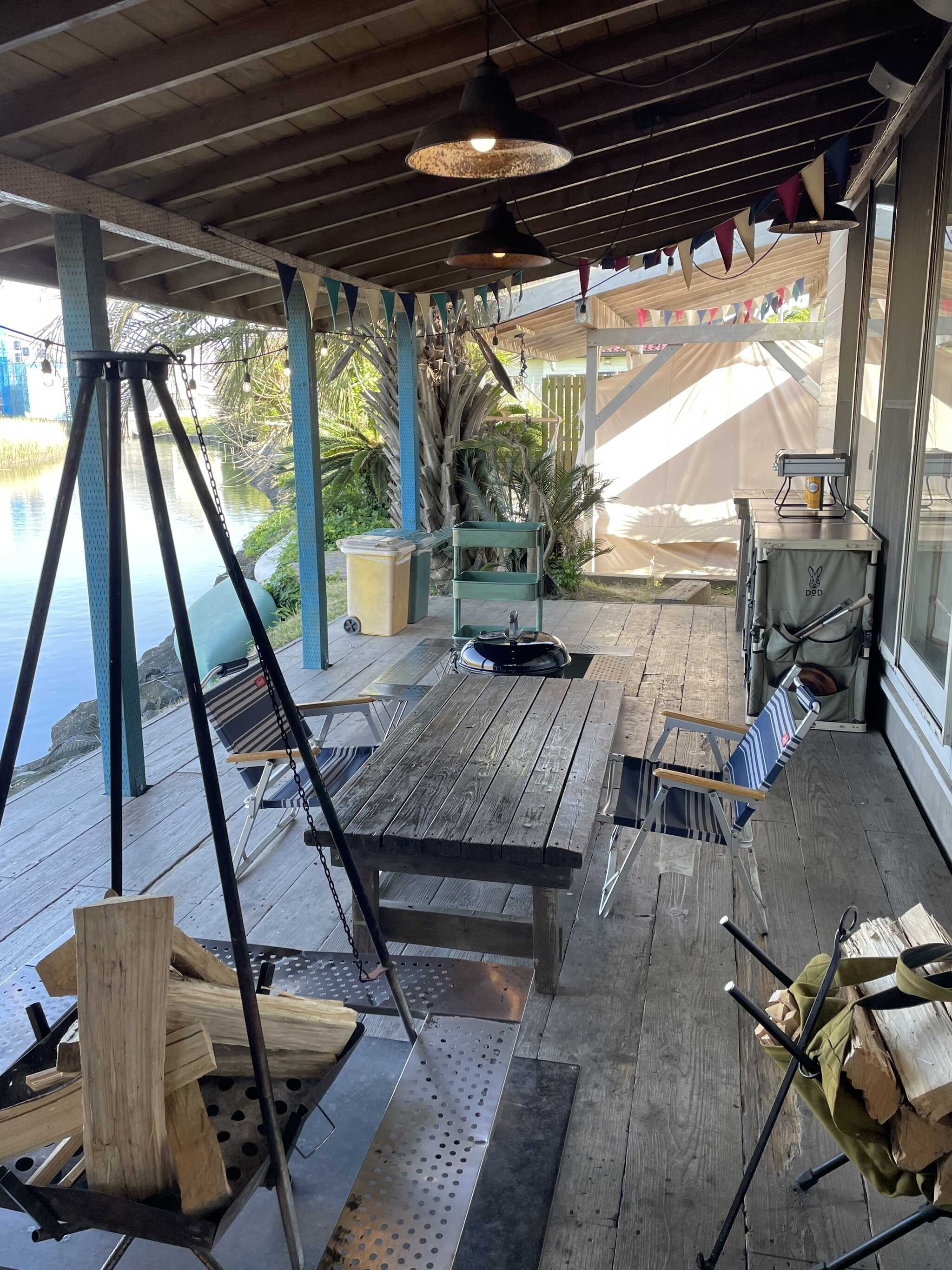 焚き火とBBQ