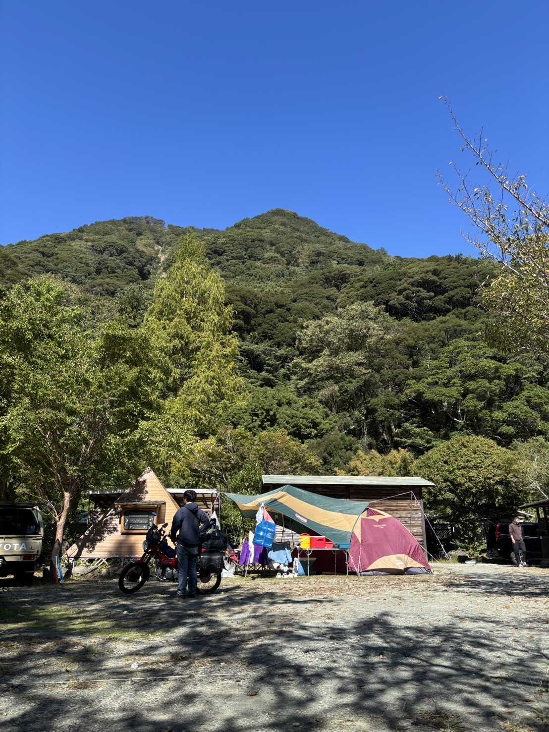 目の前に山があり1日中癒されました
