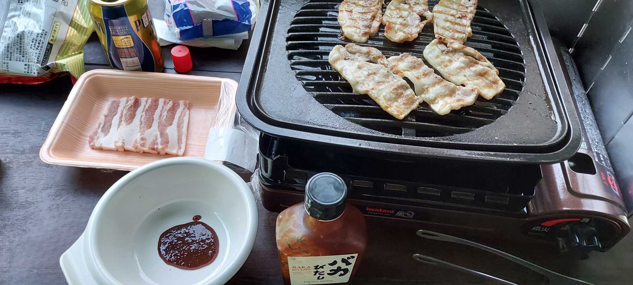ここで食べるバーベキューは、格別です。