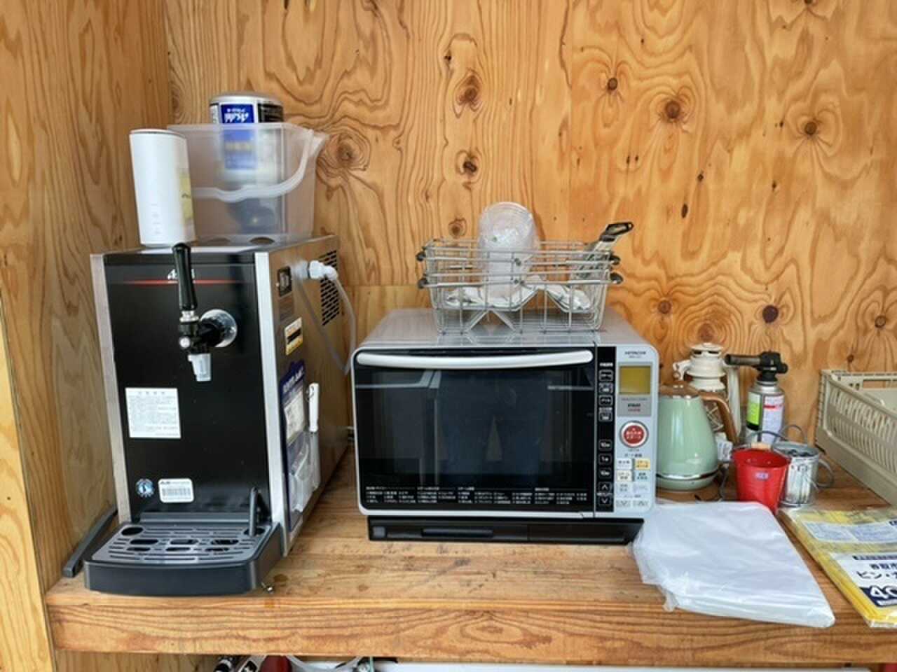 レンジに電気ポット