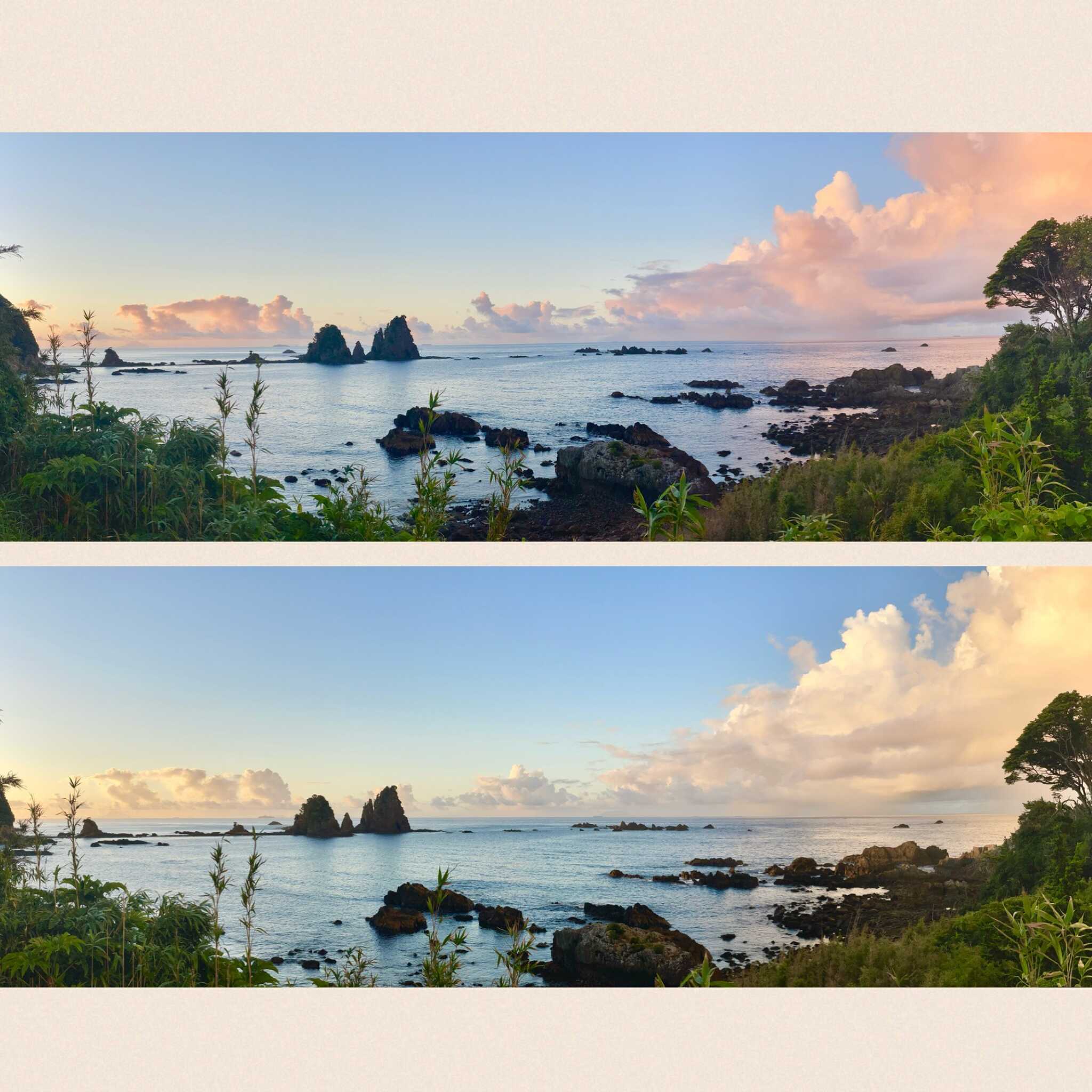 朝日と夕陽