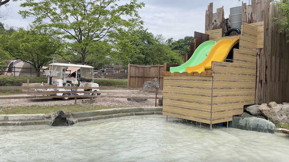 夏場限定の水浴び場