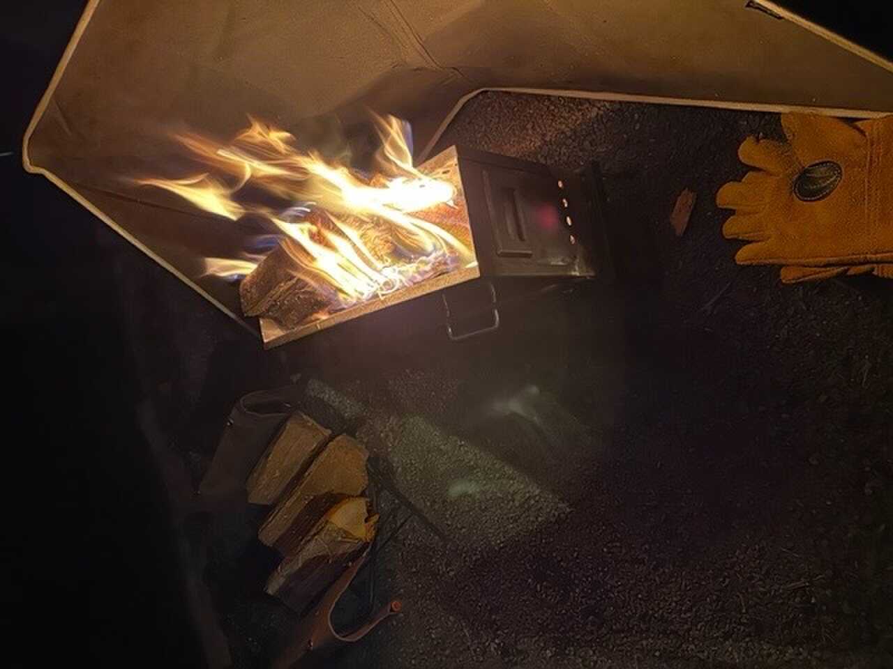 しっとり焚き火