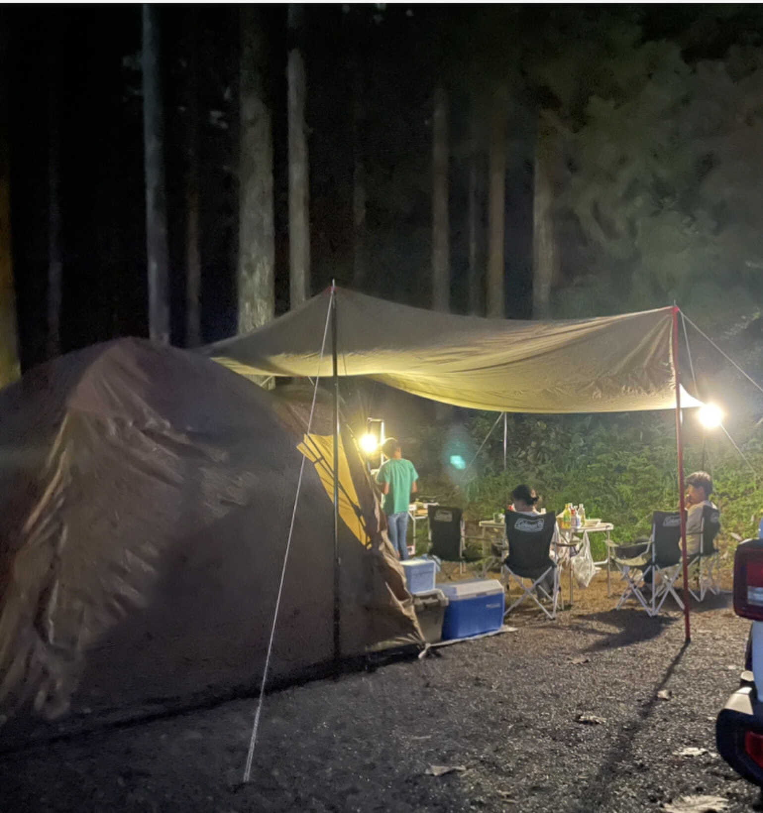 虫が少ないので、夜も快適に過ごせました。