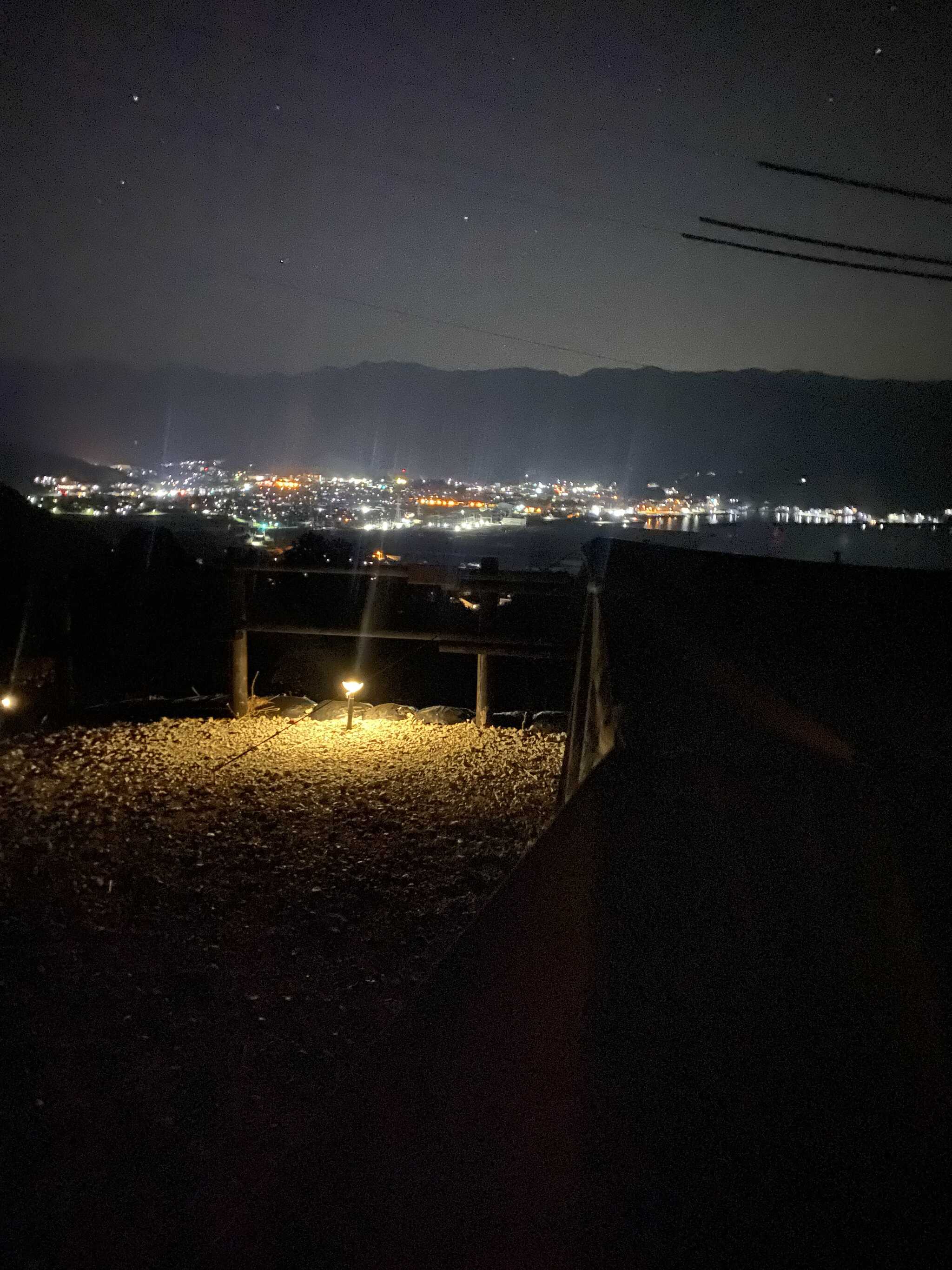 駐車場からの夜景