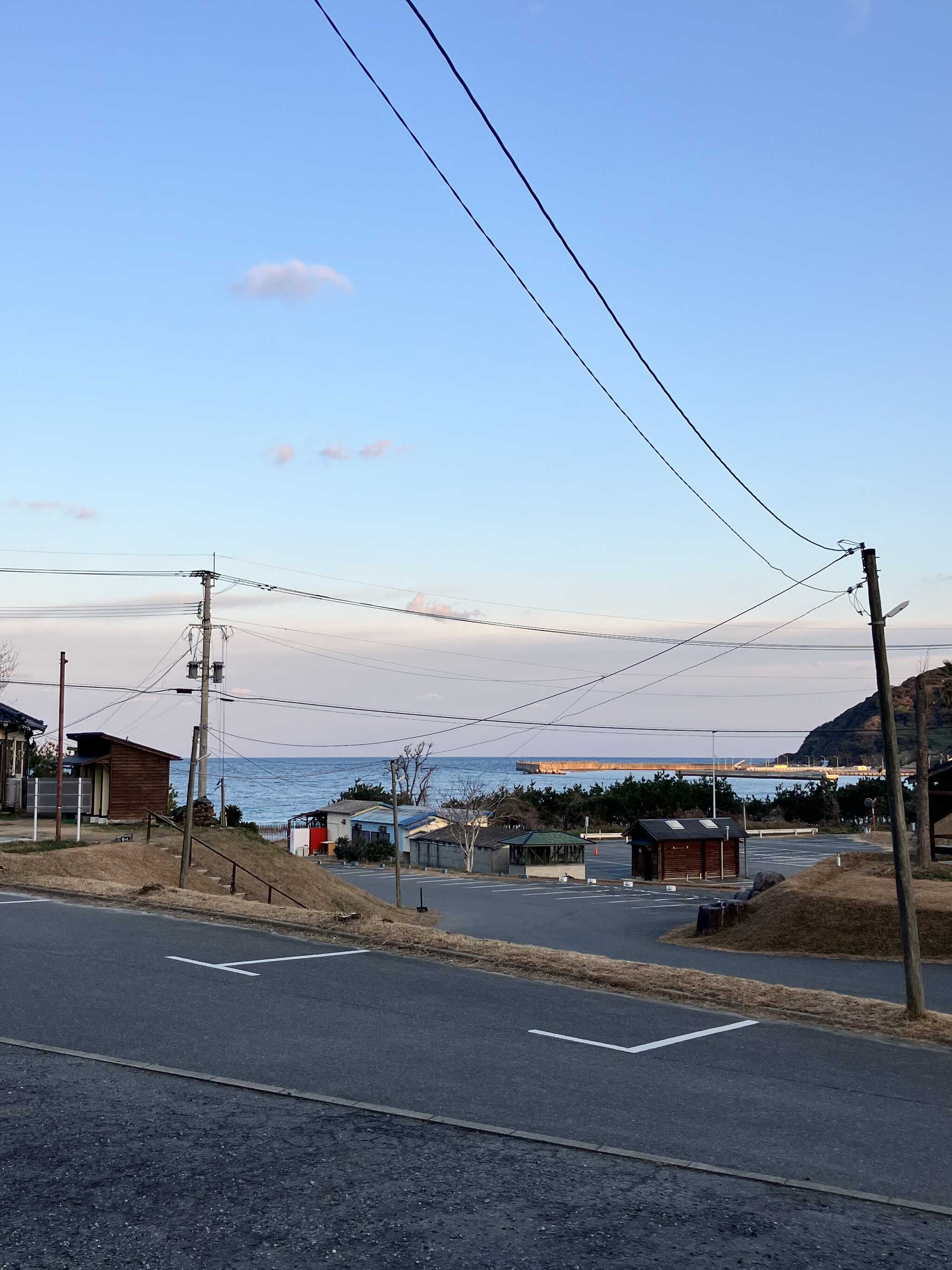 キャンプ場から望む野北海岸