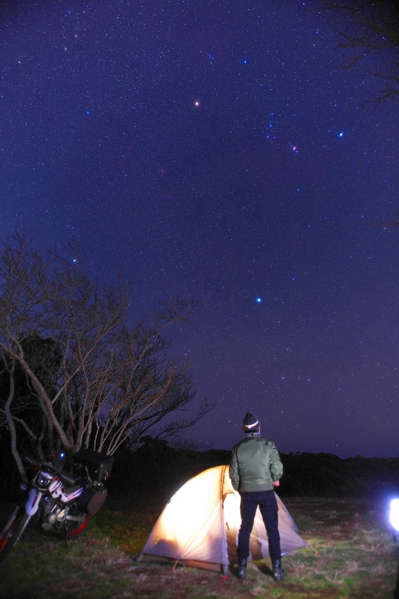 冬の星空ソロキャンプ