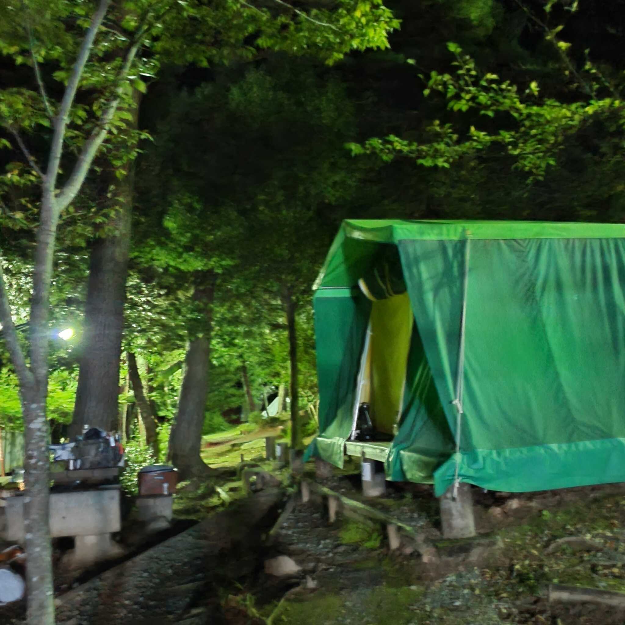 ガリバー青年旅行村常設テント泊