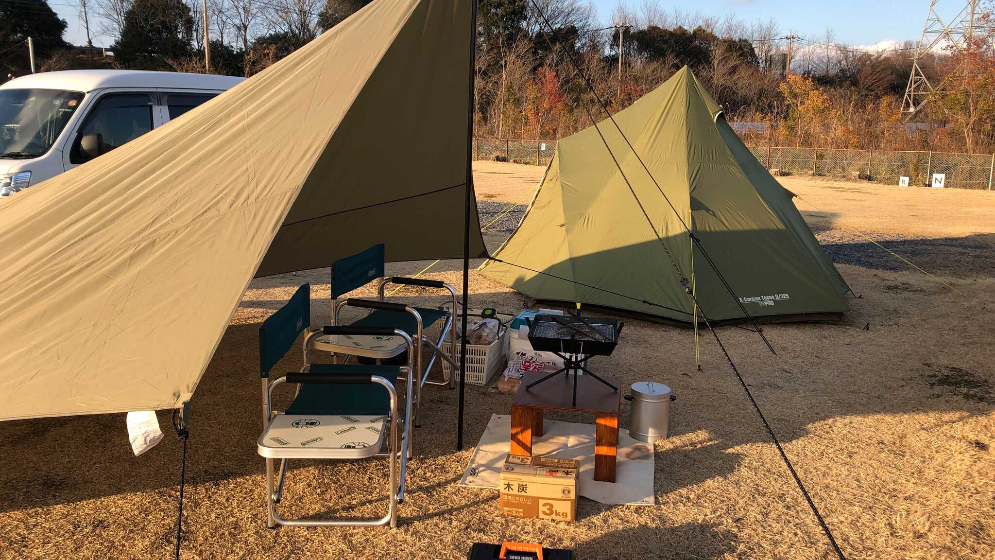 テントとタープ張りました~
