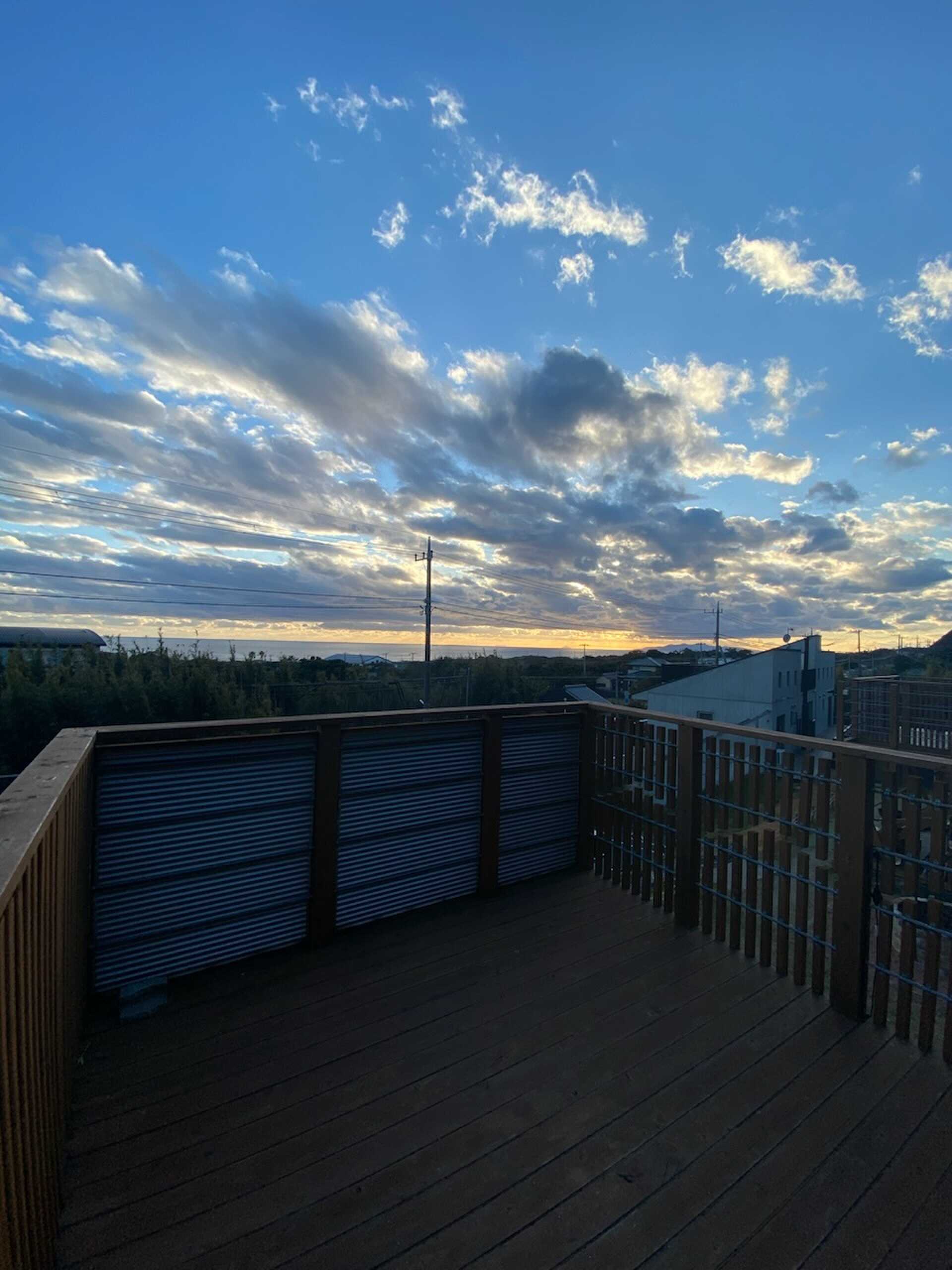 デッキより夕焼け