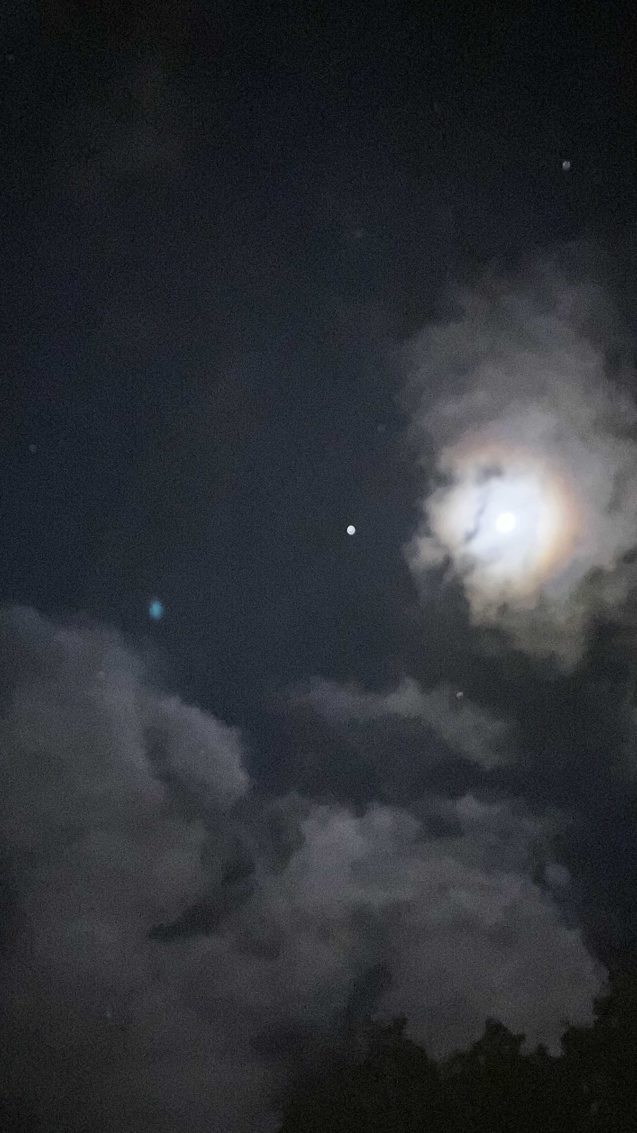 月影ができるほど明るい夜