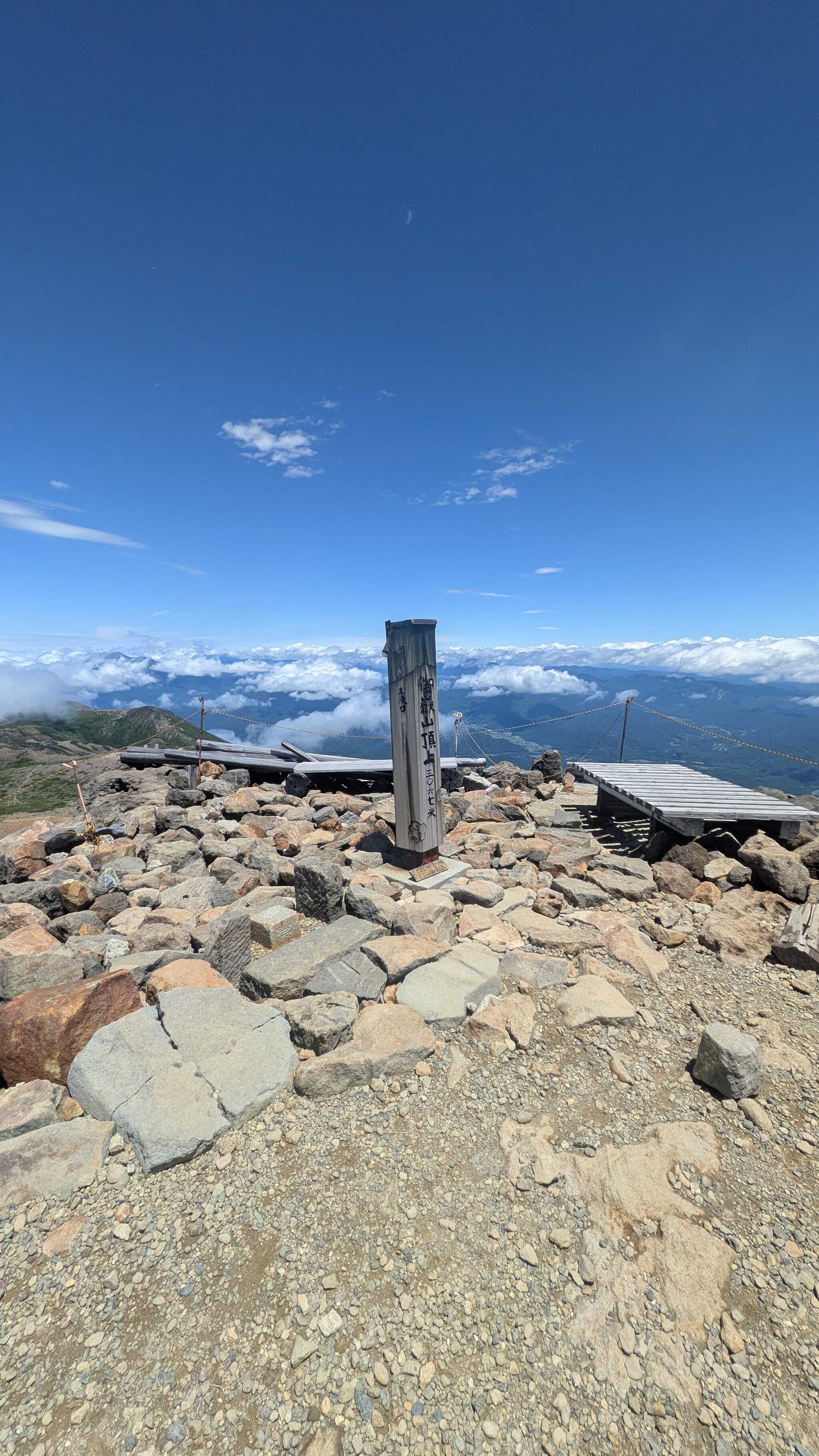 剣ヶ峰、山頂標