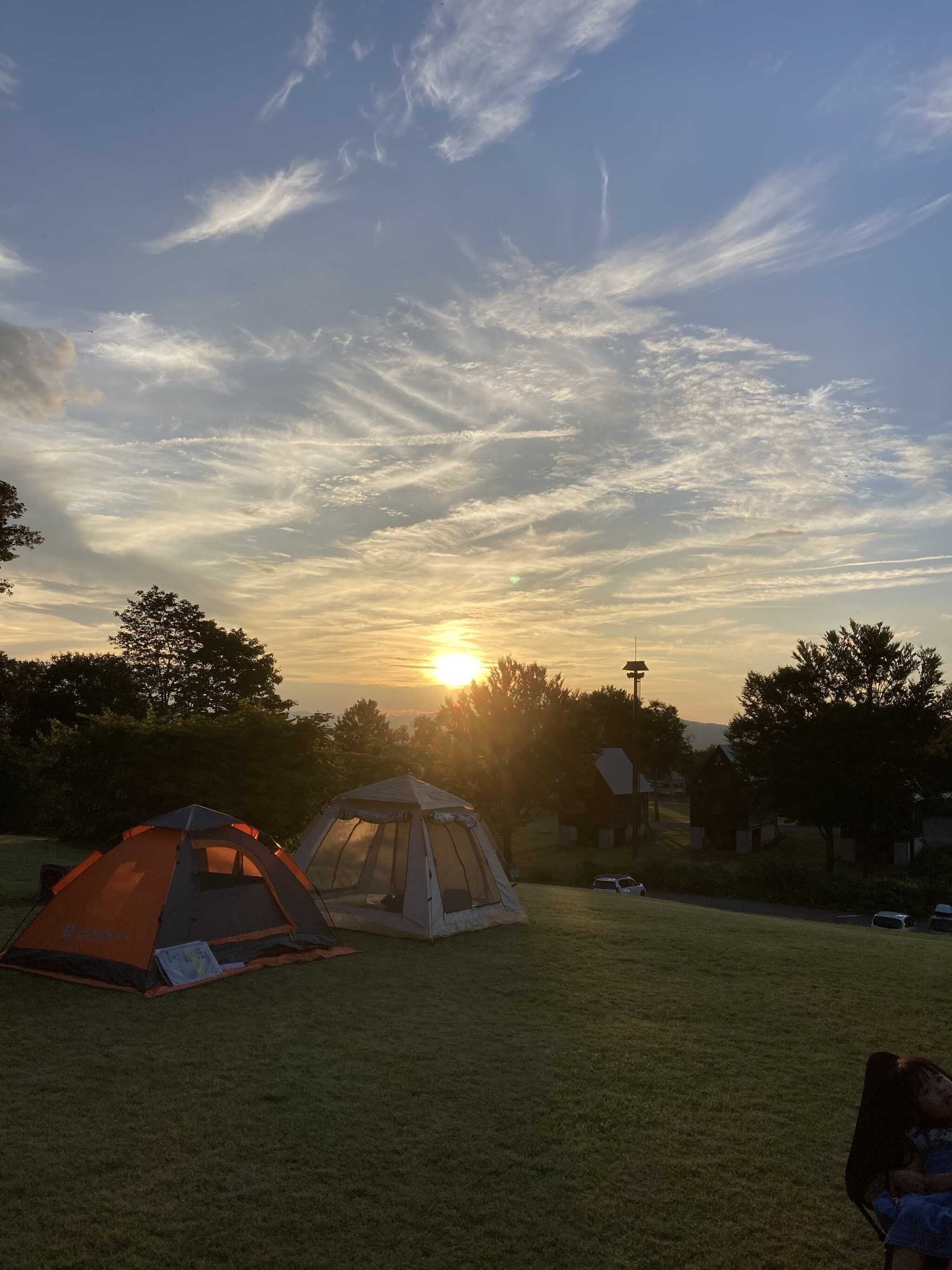 夕陽も綺麗でした