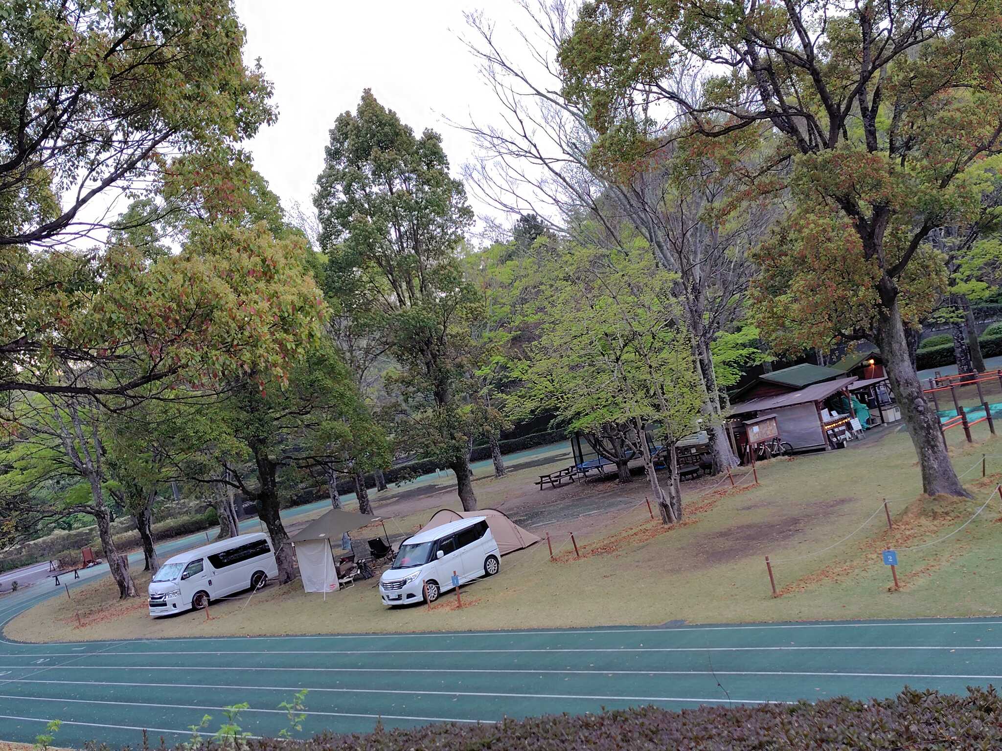 受付辺りから撮ったサイトの景色