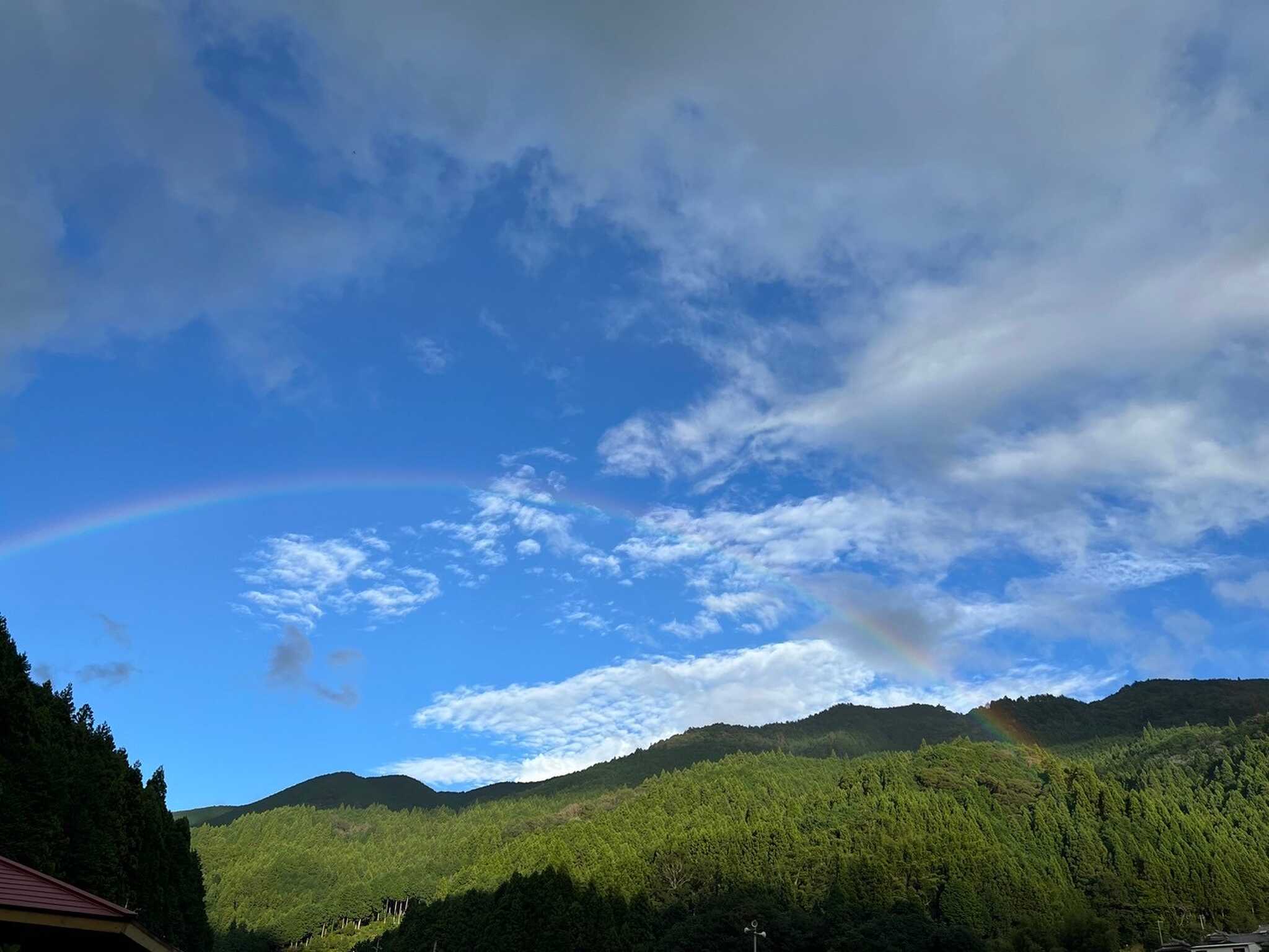 虹が見えました