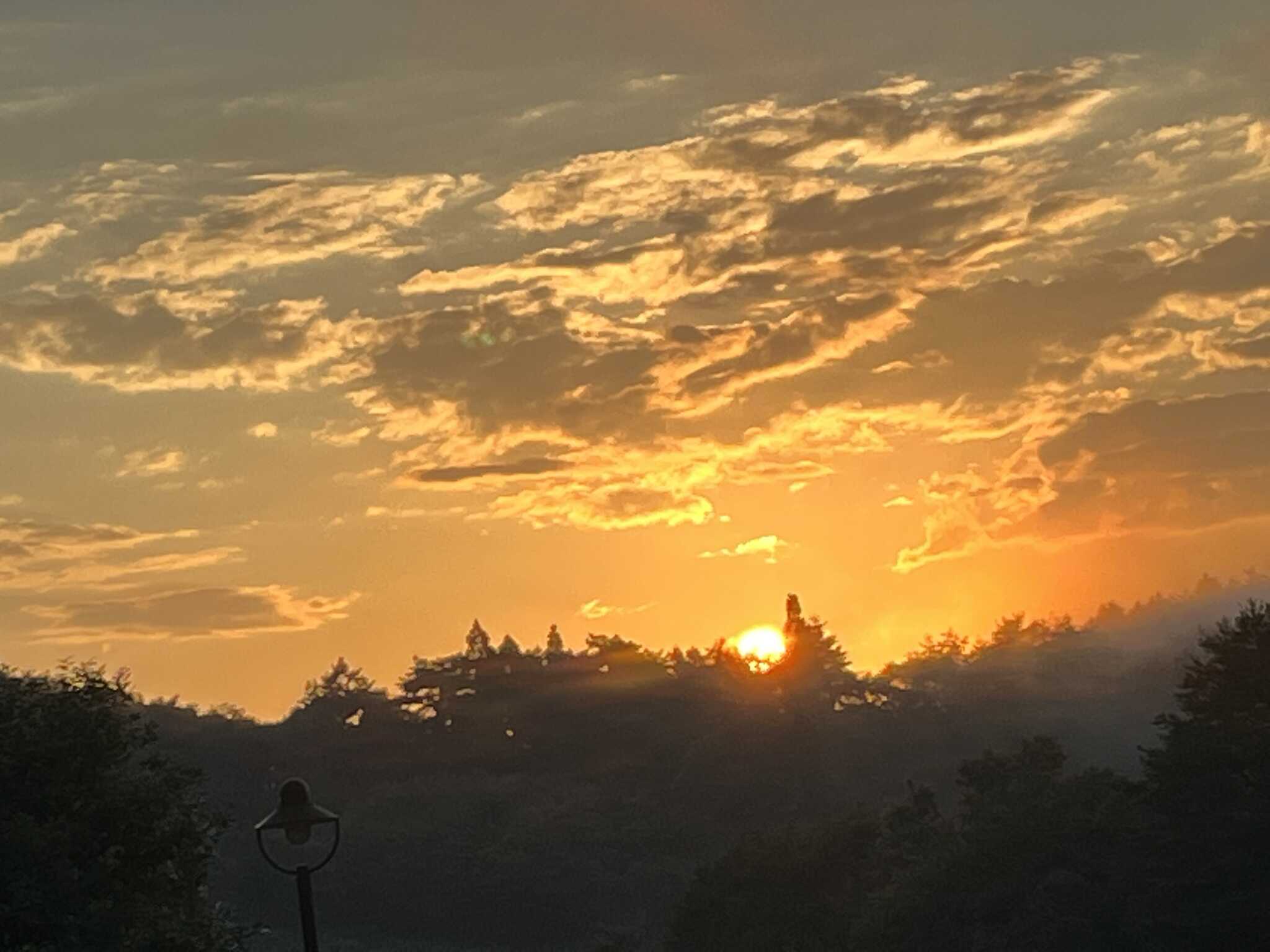 8月の夕日