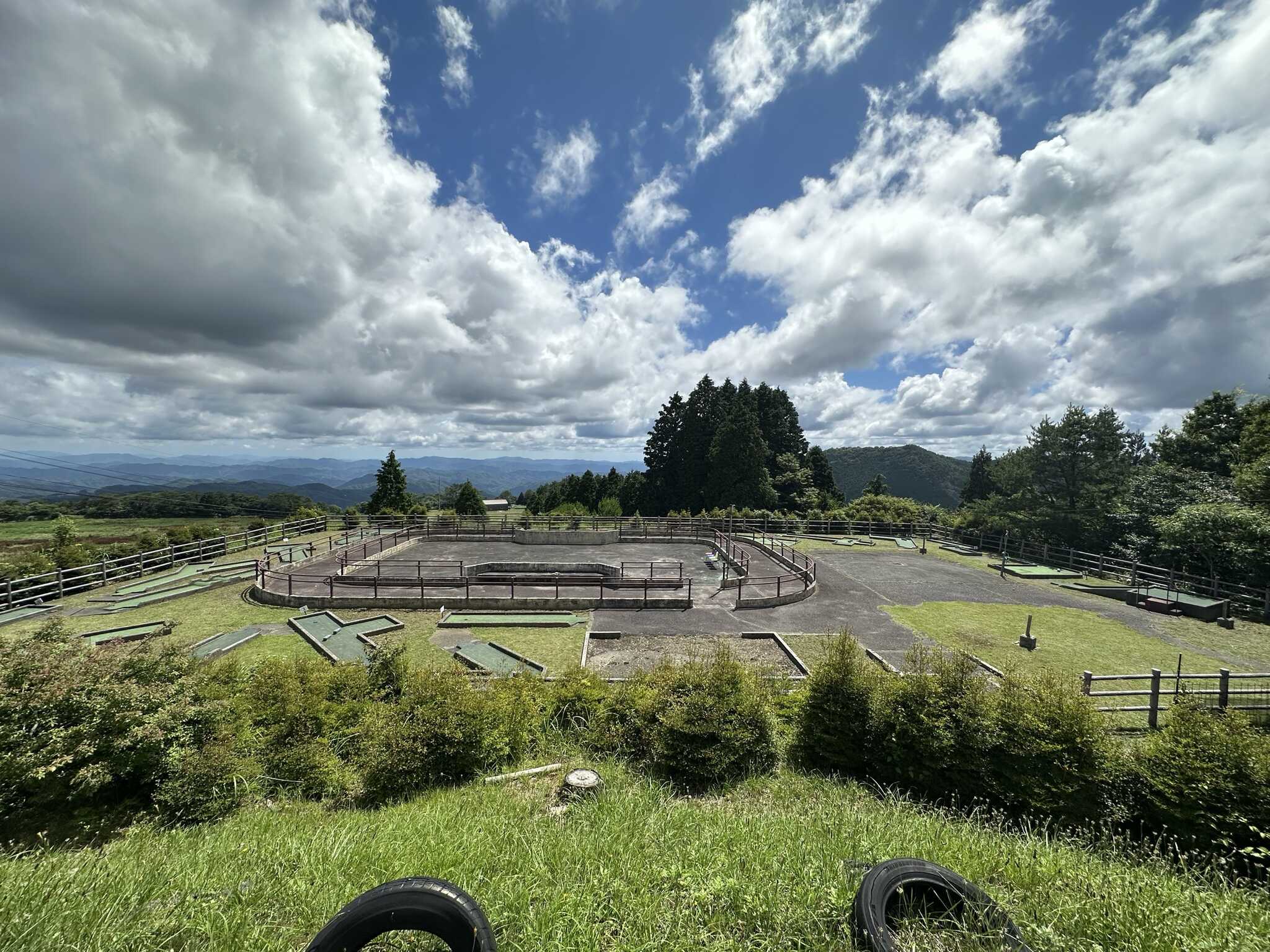 キャンプ場上のカフェからの景色