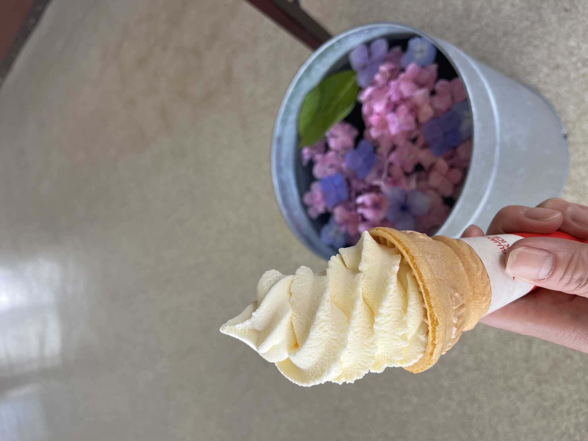 カフェのソフトクリーム