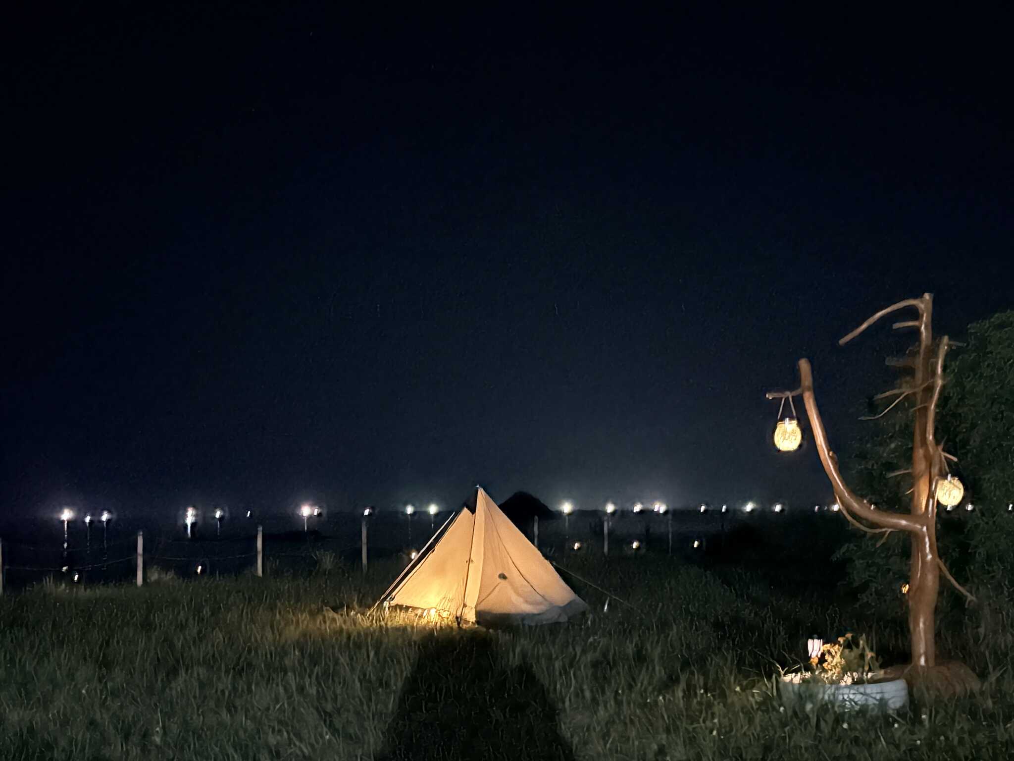 漁り火とテント