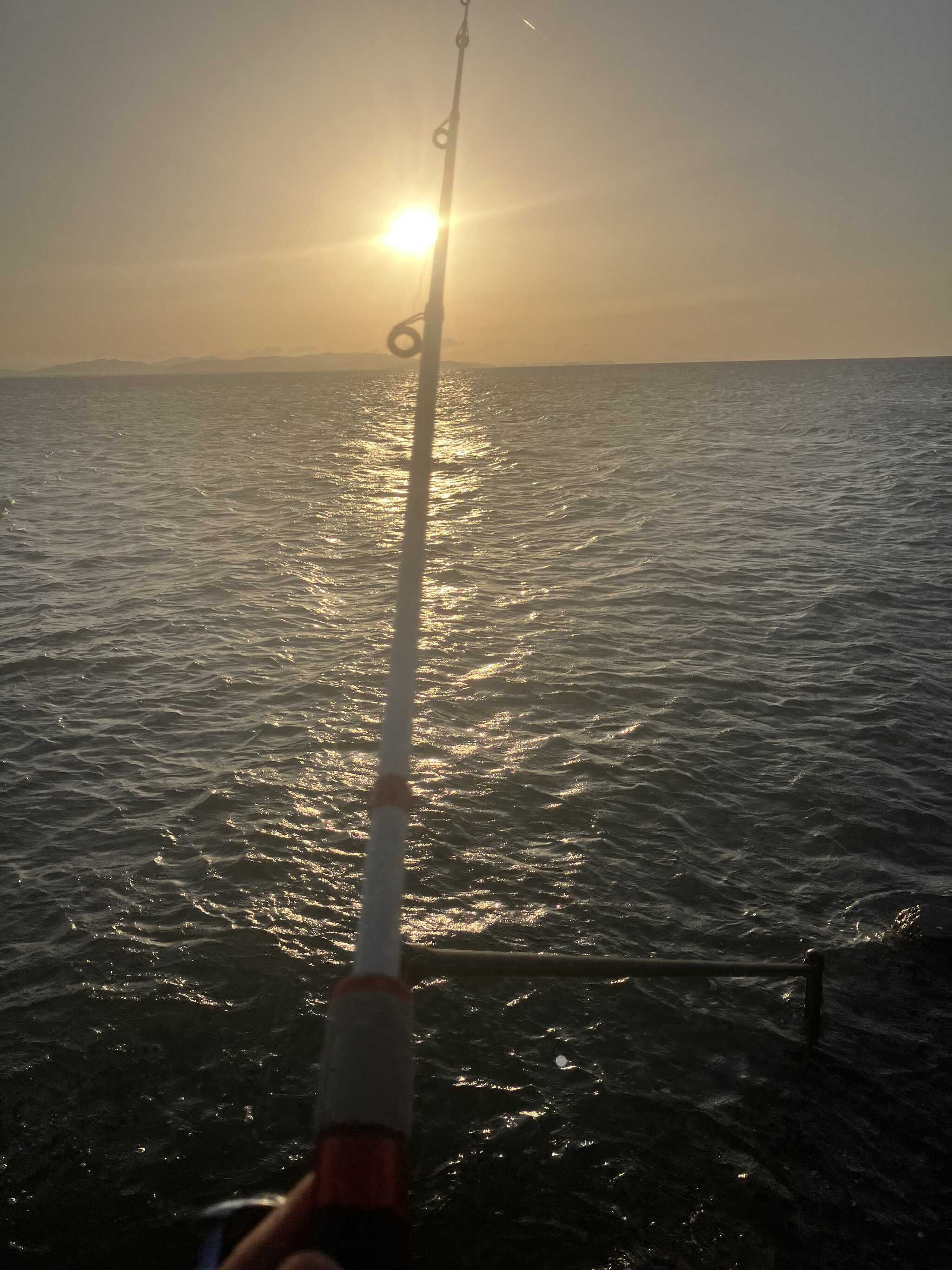 朝日で釣り