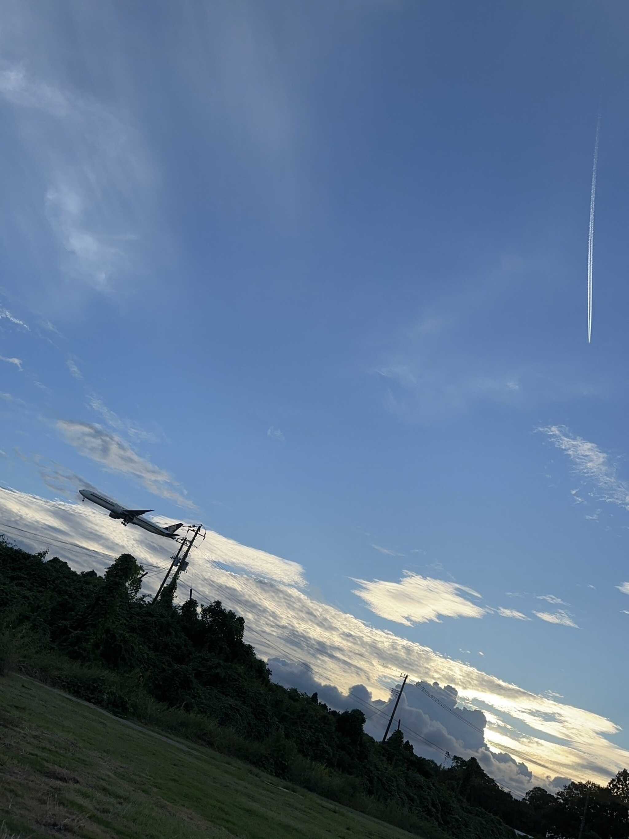 飛行機を感じられます