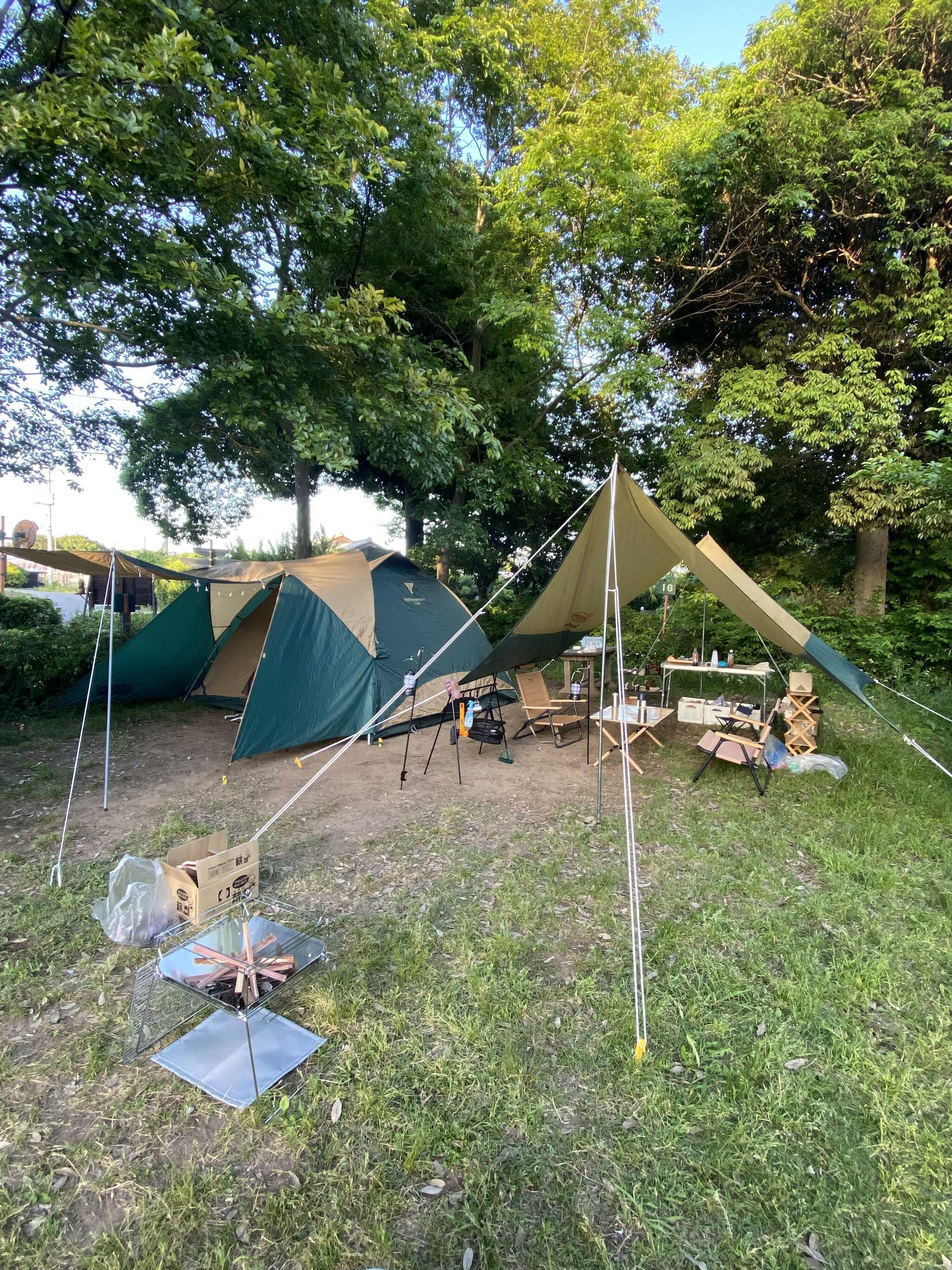 初キャンプでした