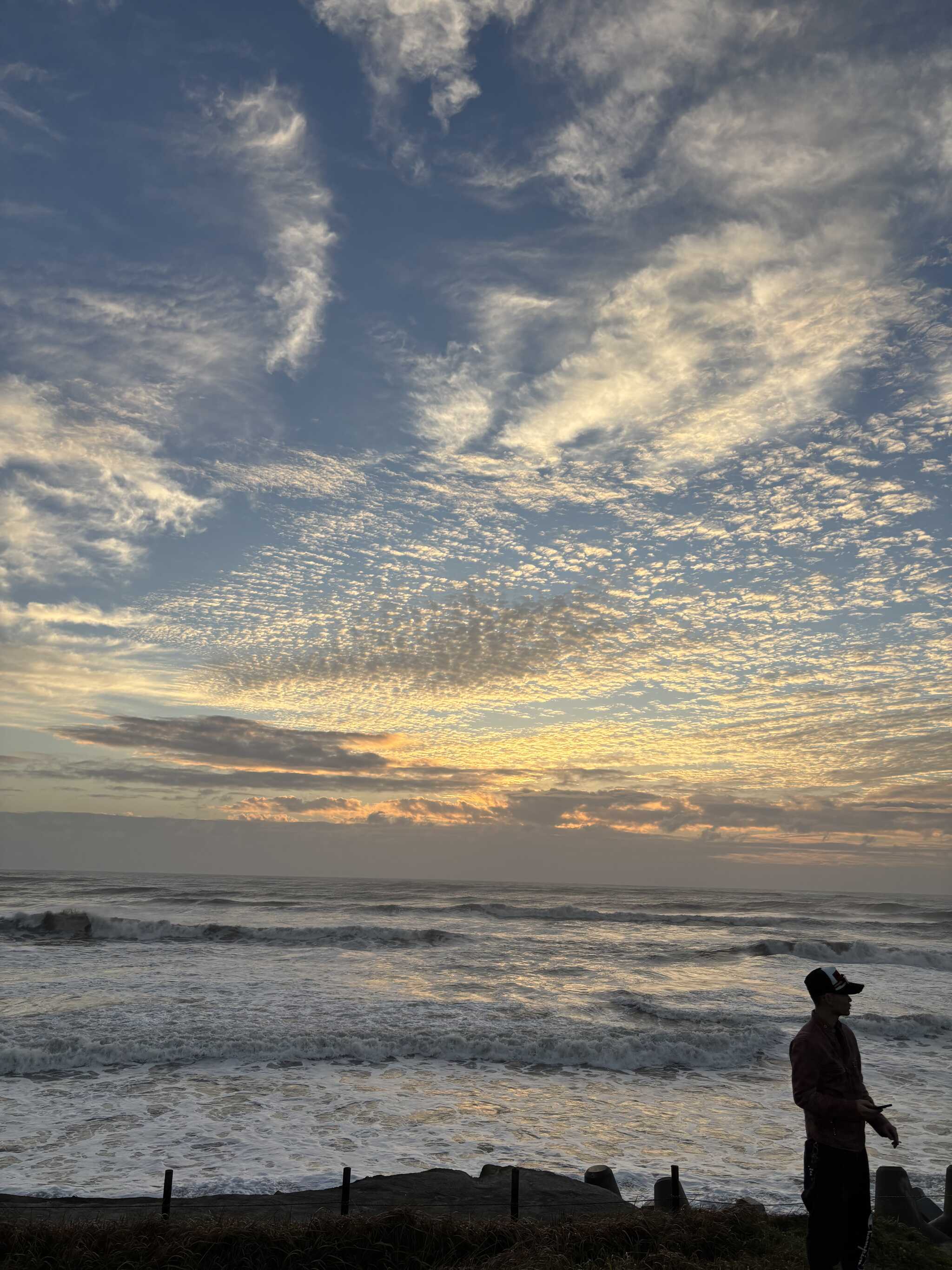 近くの海岸からの日の出