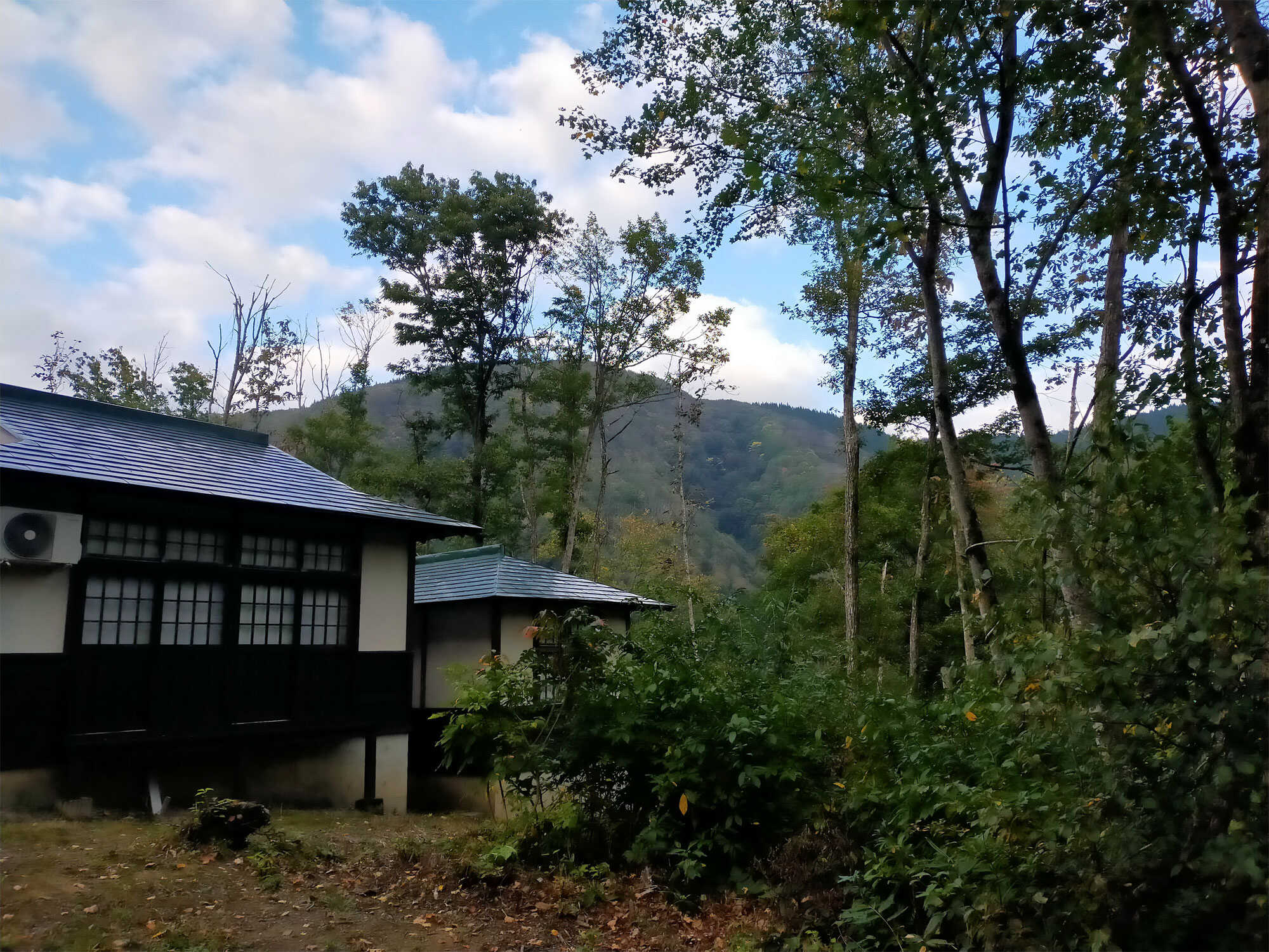 泊まった平屋のコテージ