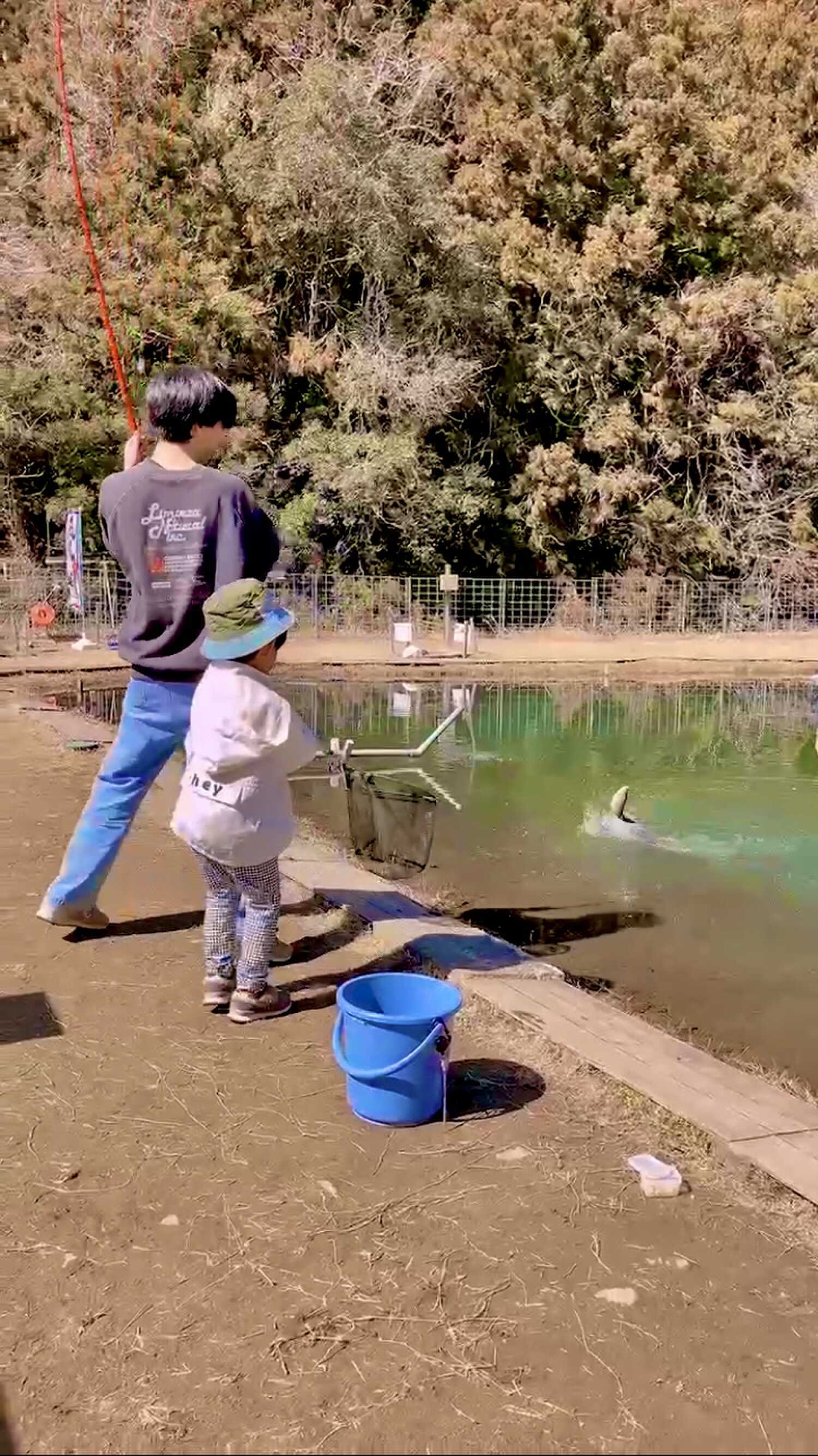 釣り場にて