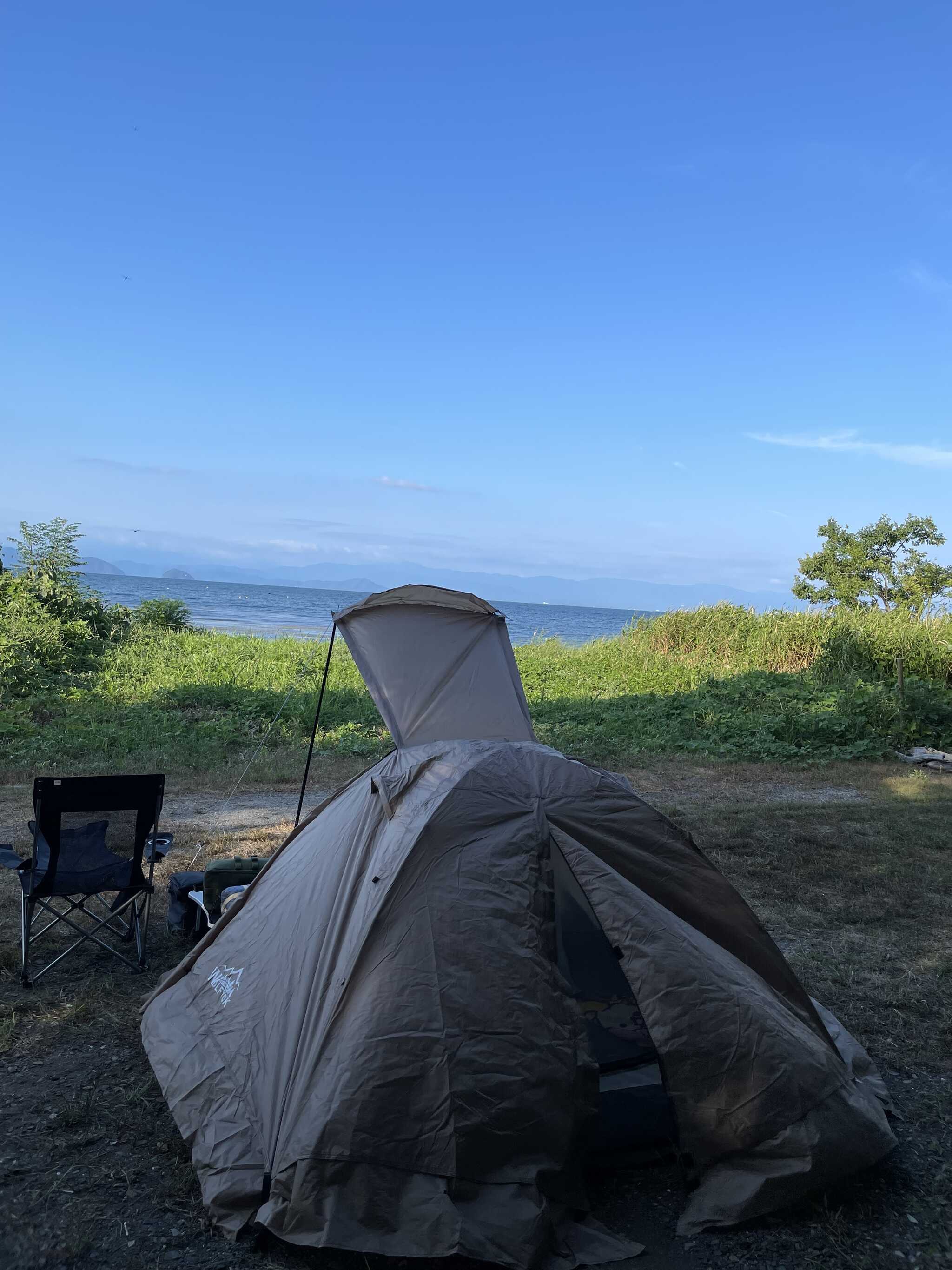 目の前琵琶湖
