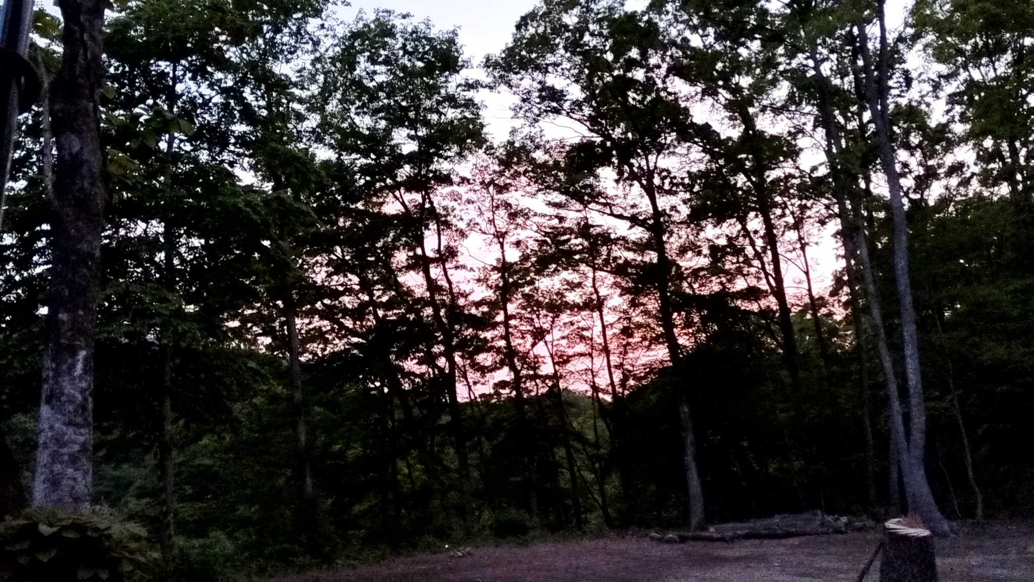 キャンプ場からの夕焼け