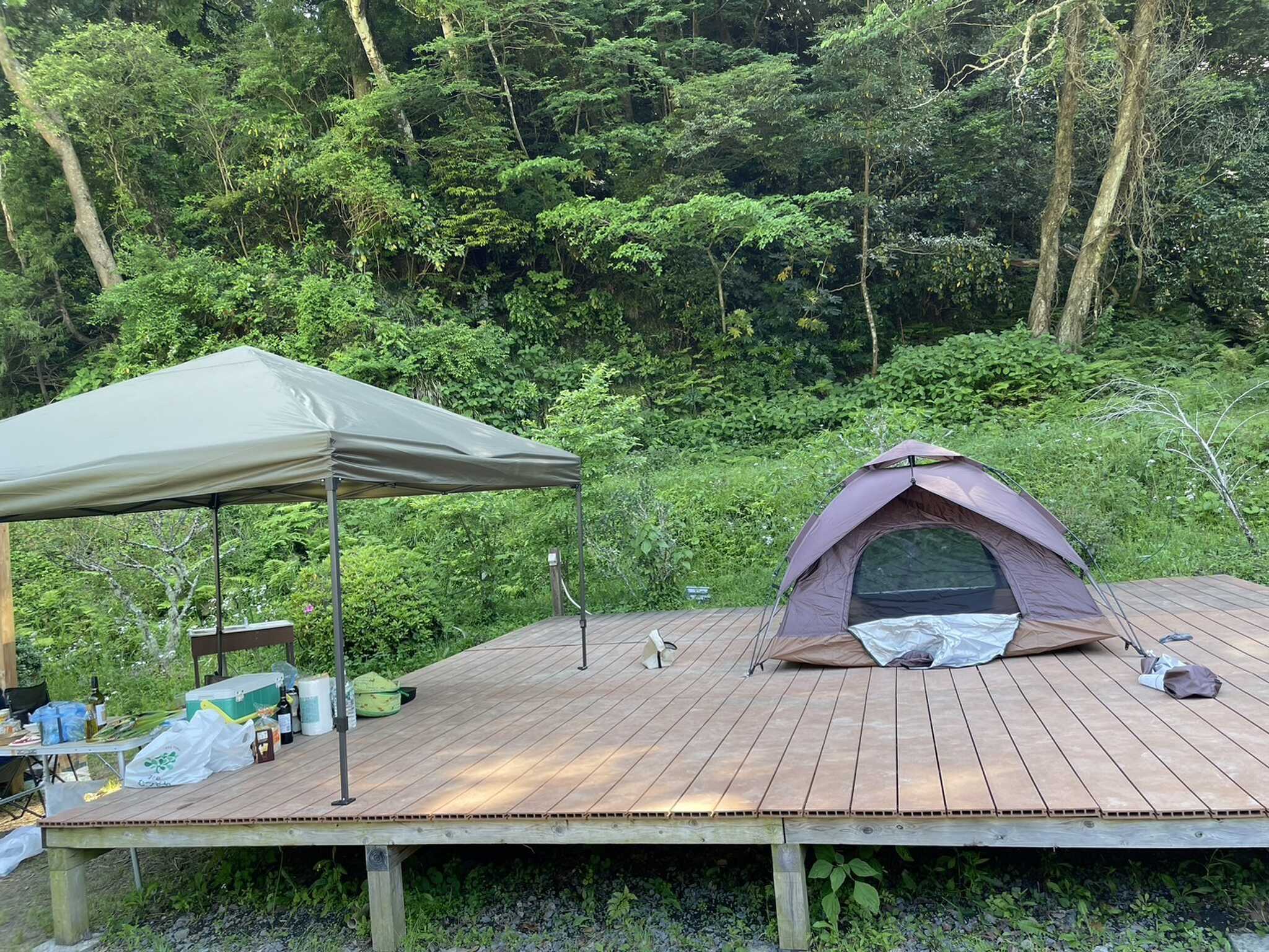 今回小さいテントですが余裕の広さです
