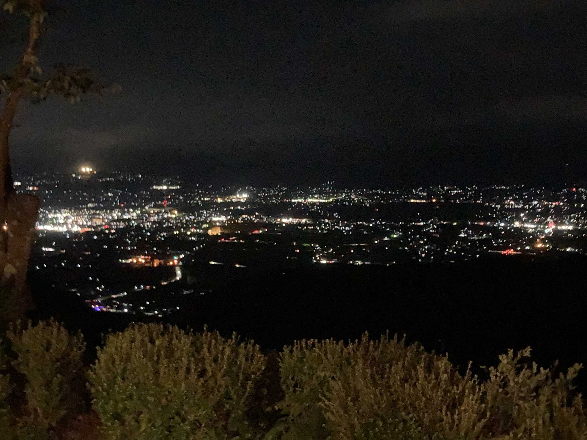 お風呂からの夜景
