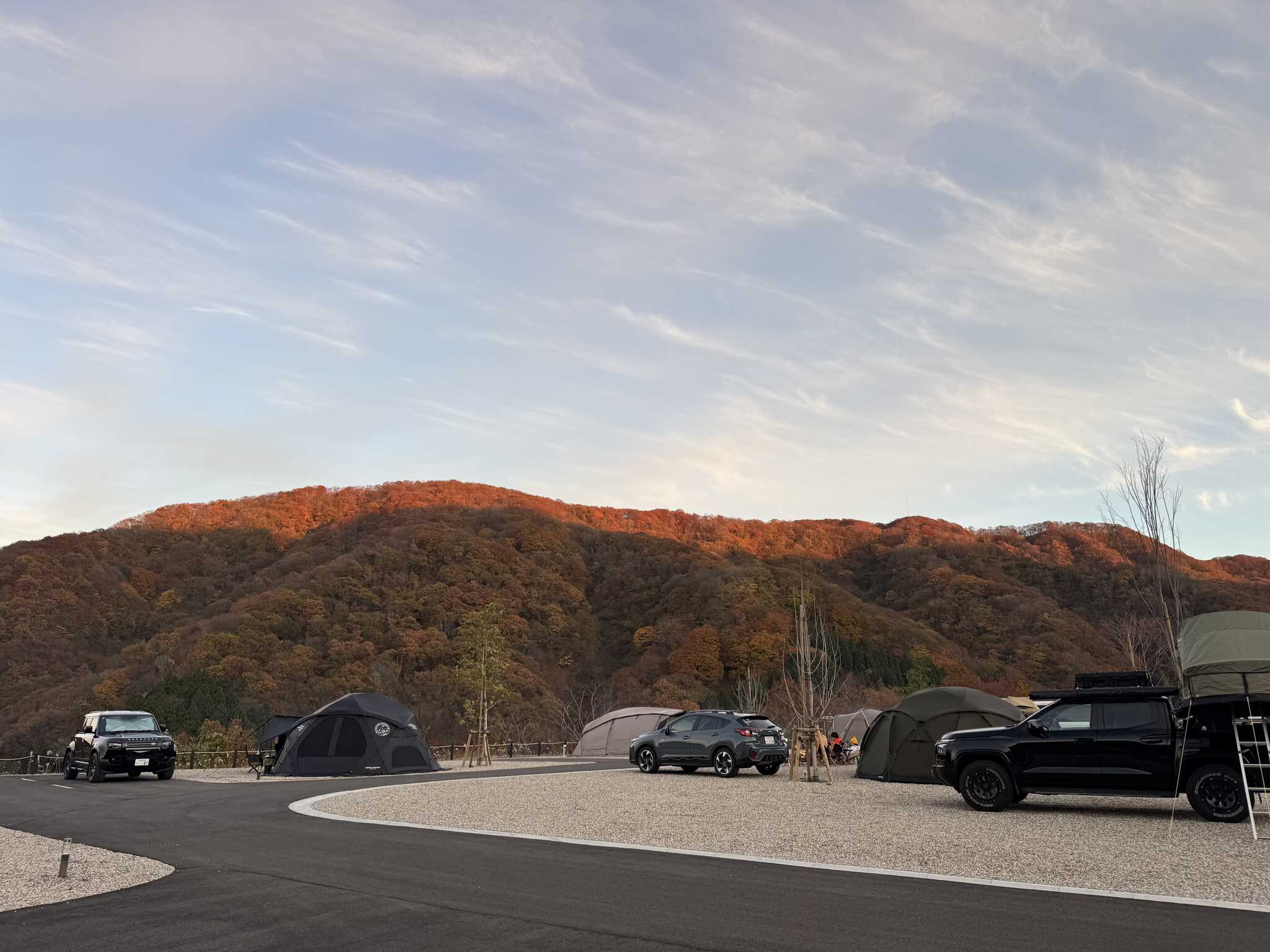 サイトからの紅葉の景色