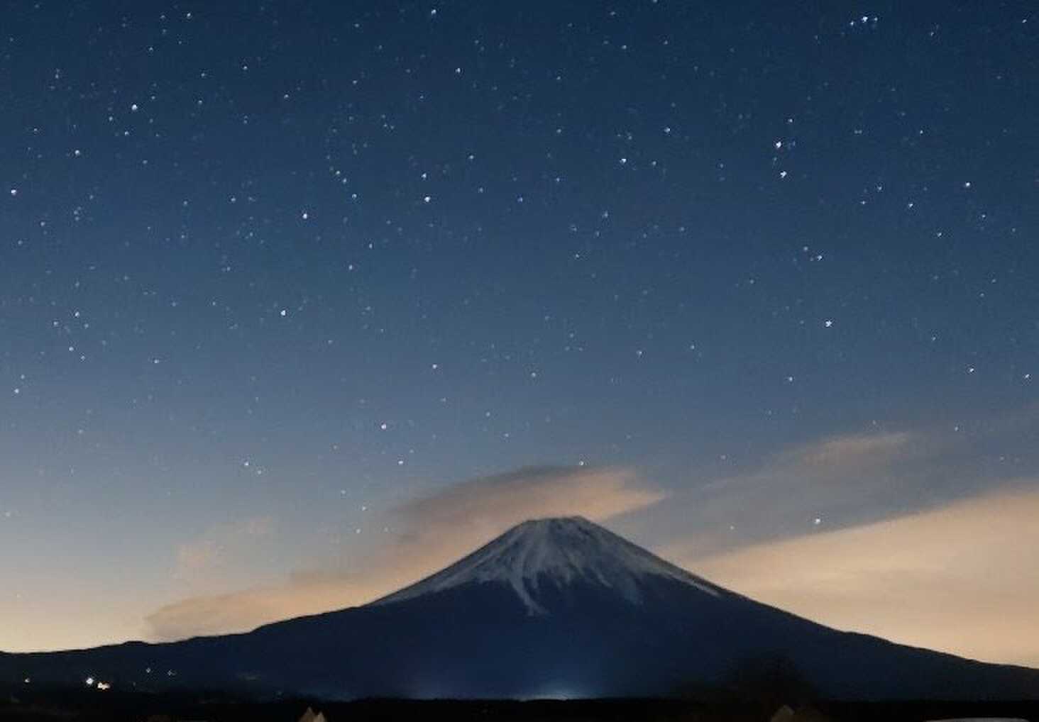 星空と富士山