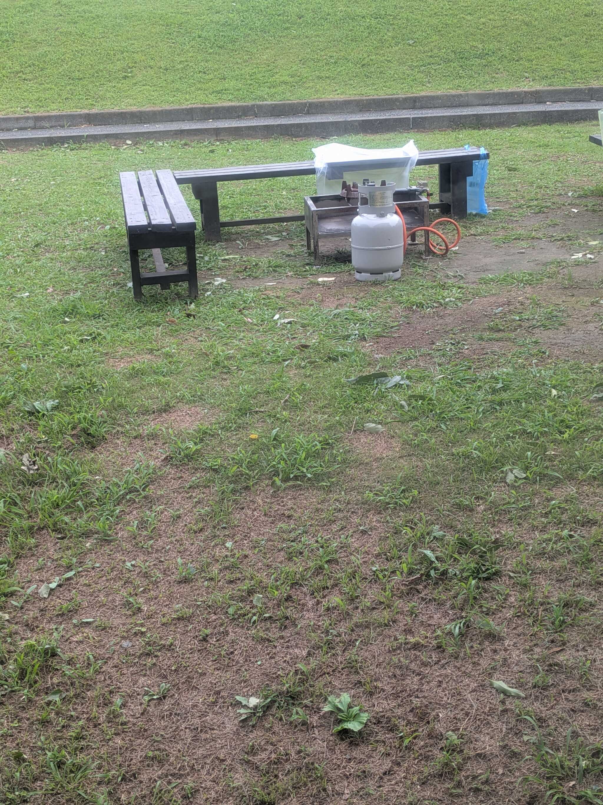 外のBBQ