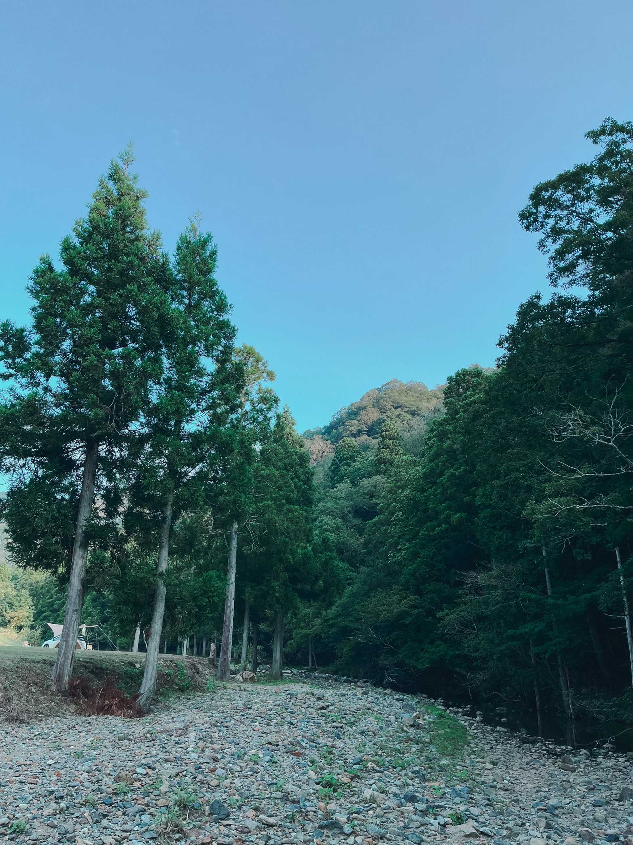 サイトの前の川